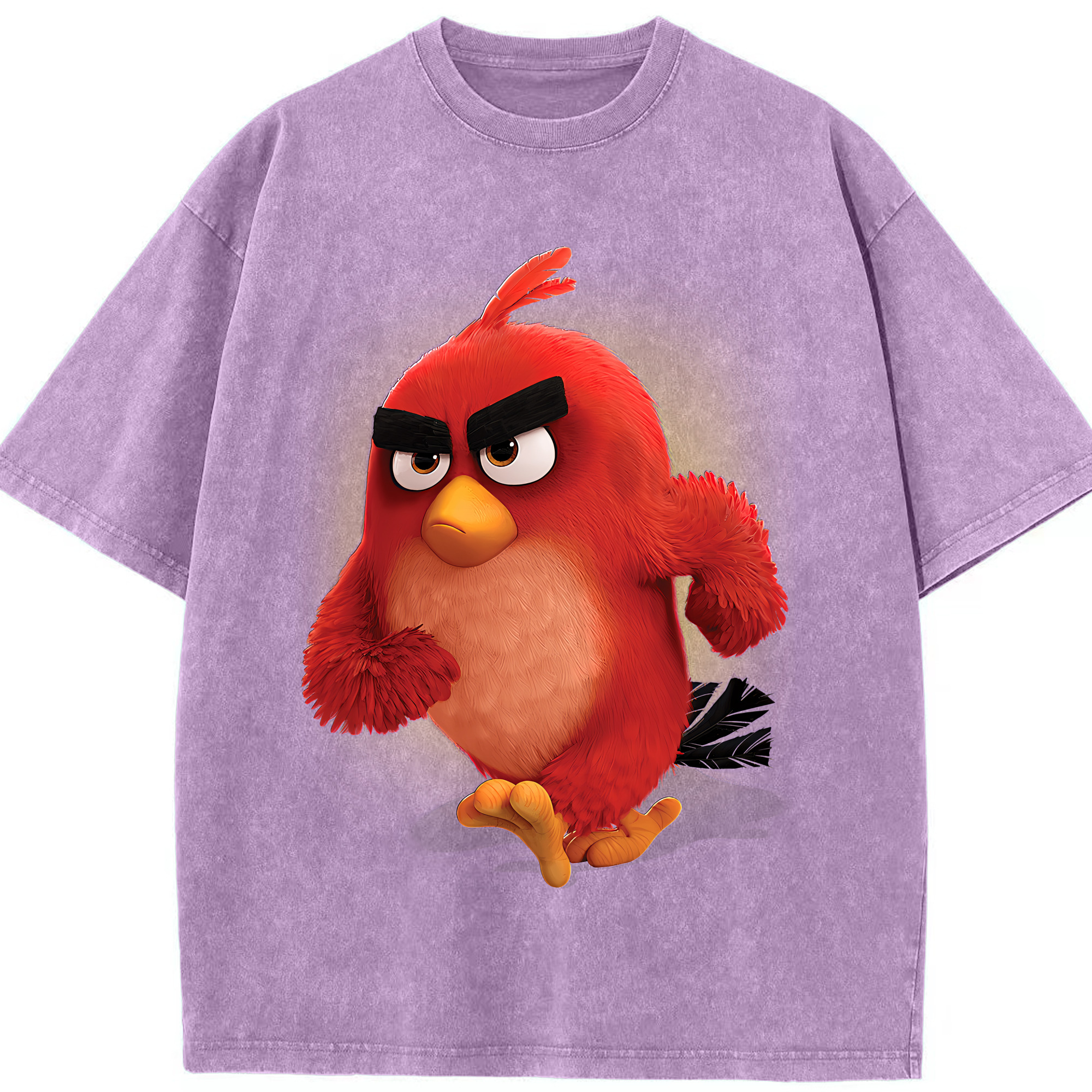 （画像用） Angry Birds アングリーバード 綿100% ヴィンテージ風 半袖Tシャツ（フロントプリント）