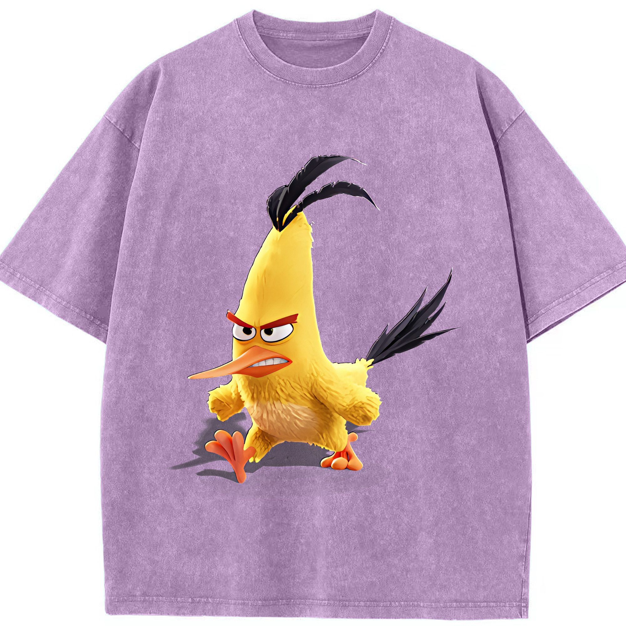 （画像用） Angry Birds アングリーバード 綿100% ヴィンテージ風 半袖Tシャツ（フロントプリント）