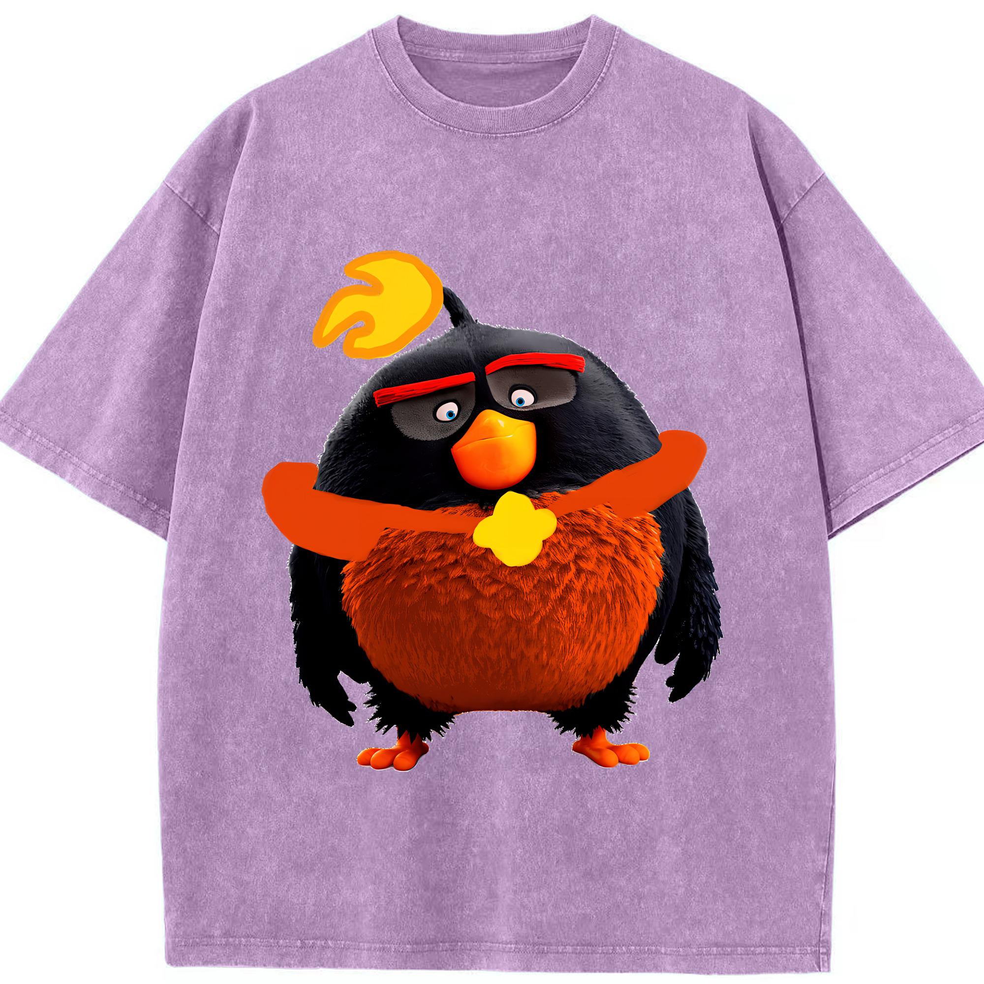 （画像用） Angry Birds アングリーバード 綿100% ヴィンテージ風 半袖Tシャツ（フロントプリント）
