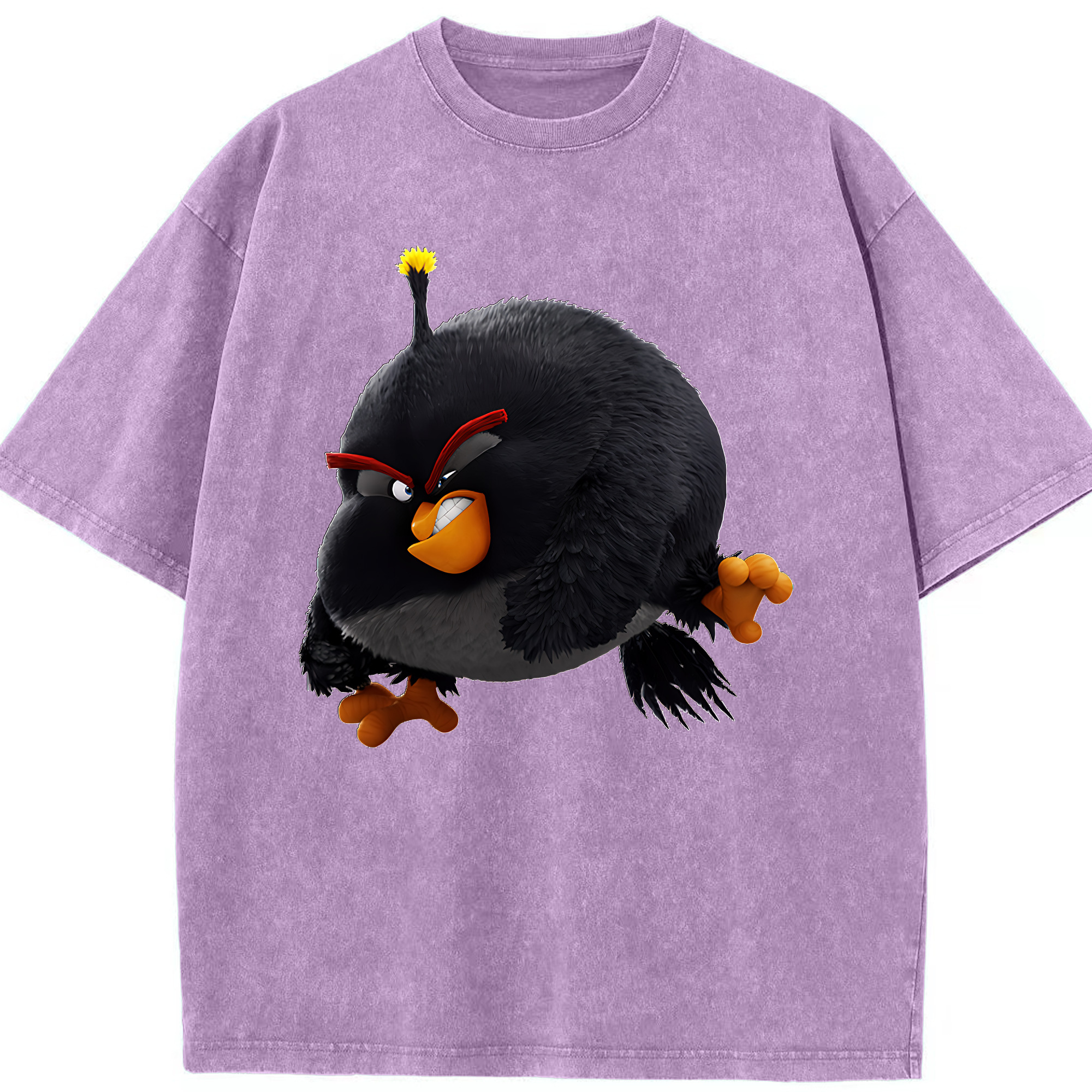 （画像用） Angry Birds アングリーバード 綿100% ヴィンテージ風 半袖Tシャツ（フロントプリント）