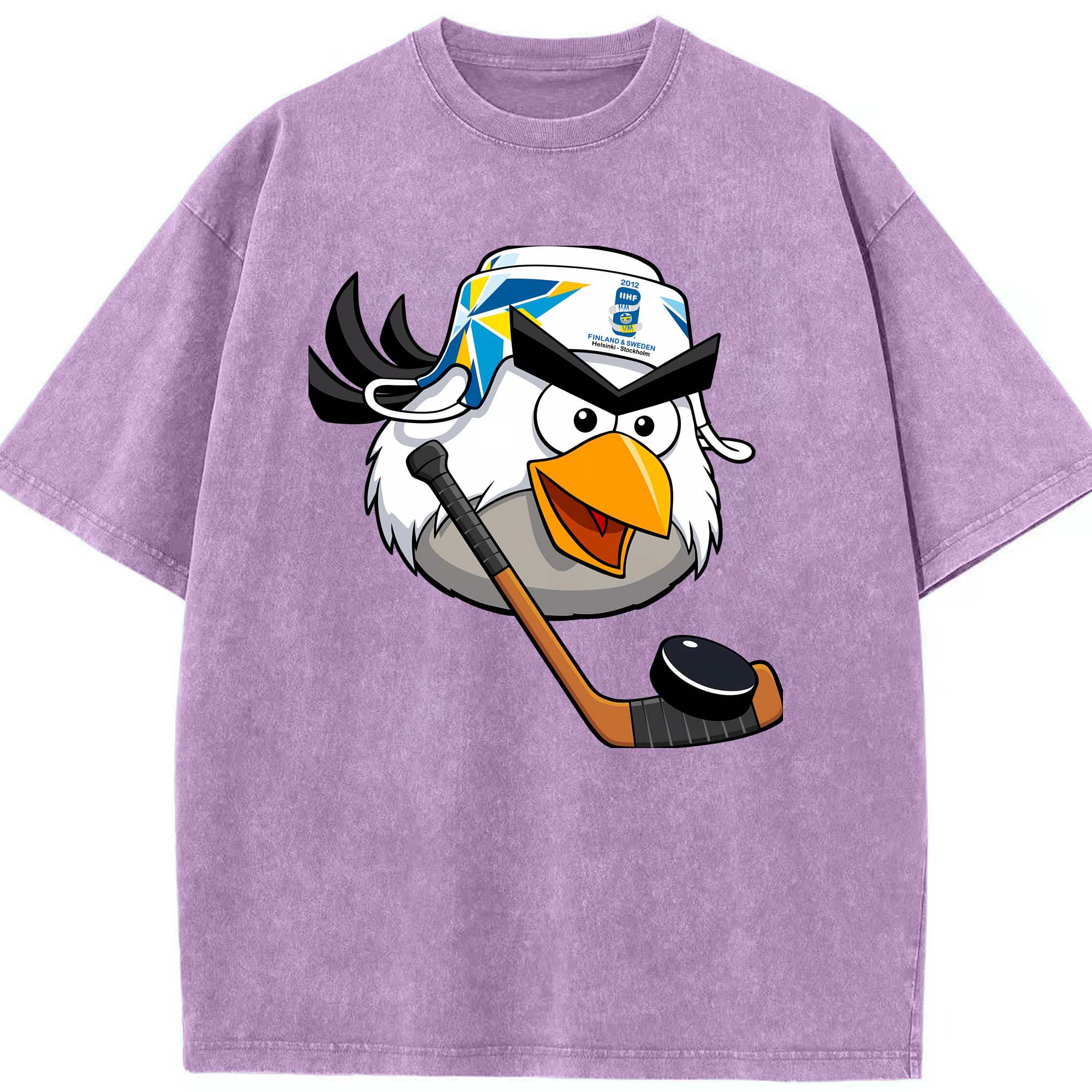 （画像用） Angry Birds アングリーバード 綿100% ヴィンテージ風 半袖Tシャツ（フロントプリント）