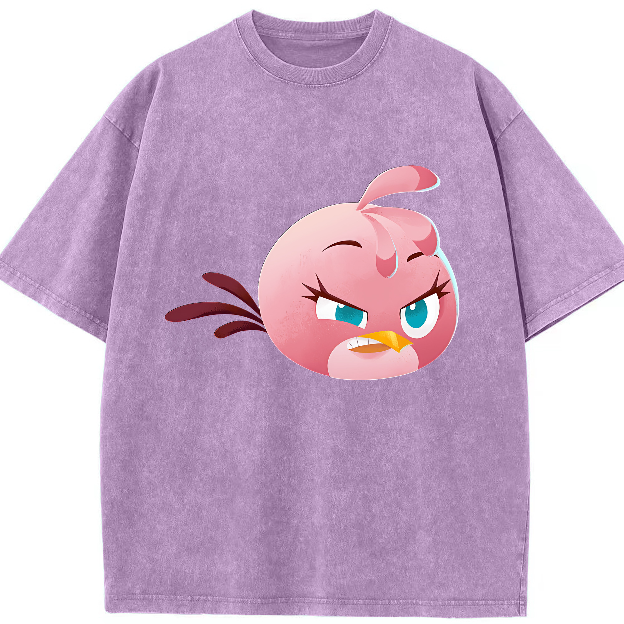 （画像用） Angry Birds アングリーバード 綿100% ヴィンテージ風 半袖Tシャツ（フロントプリント）