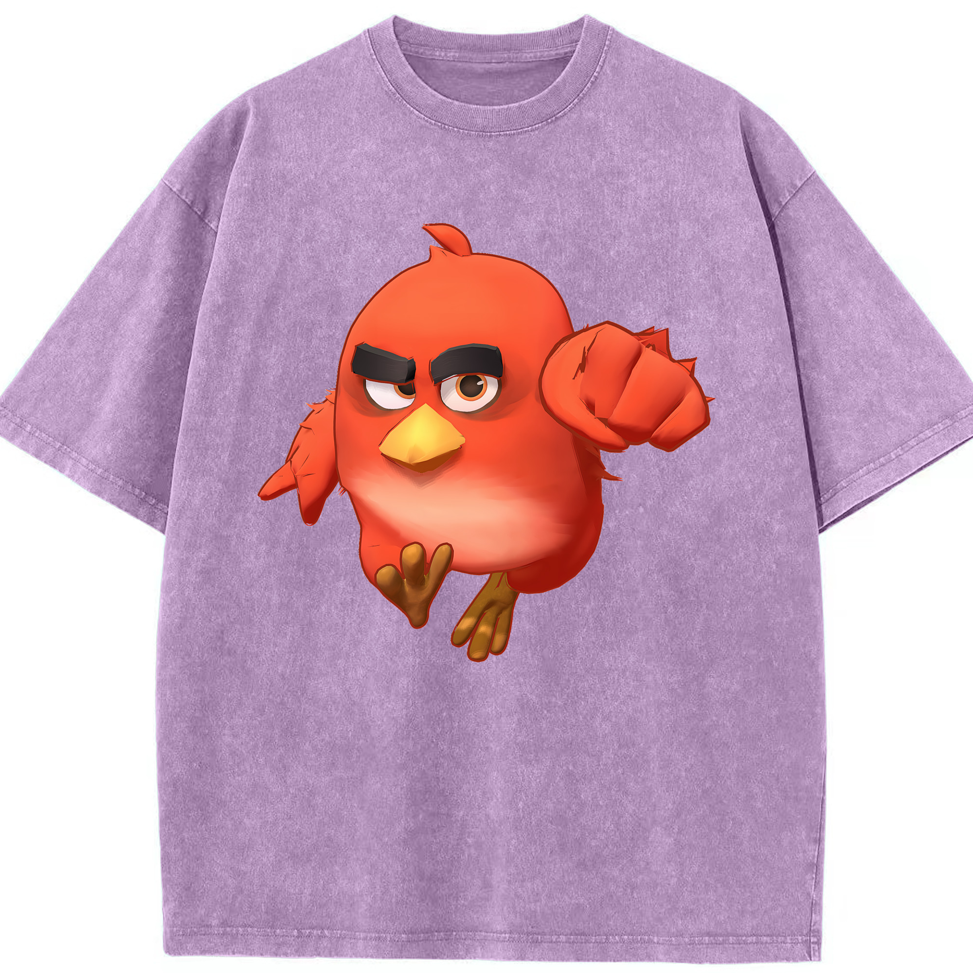 （画像用） Angry Birds アングリーバード 綿100% ヴィンテージ風 半袖Tシャツ（フロントプリント）