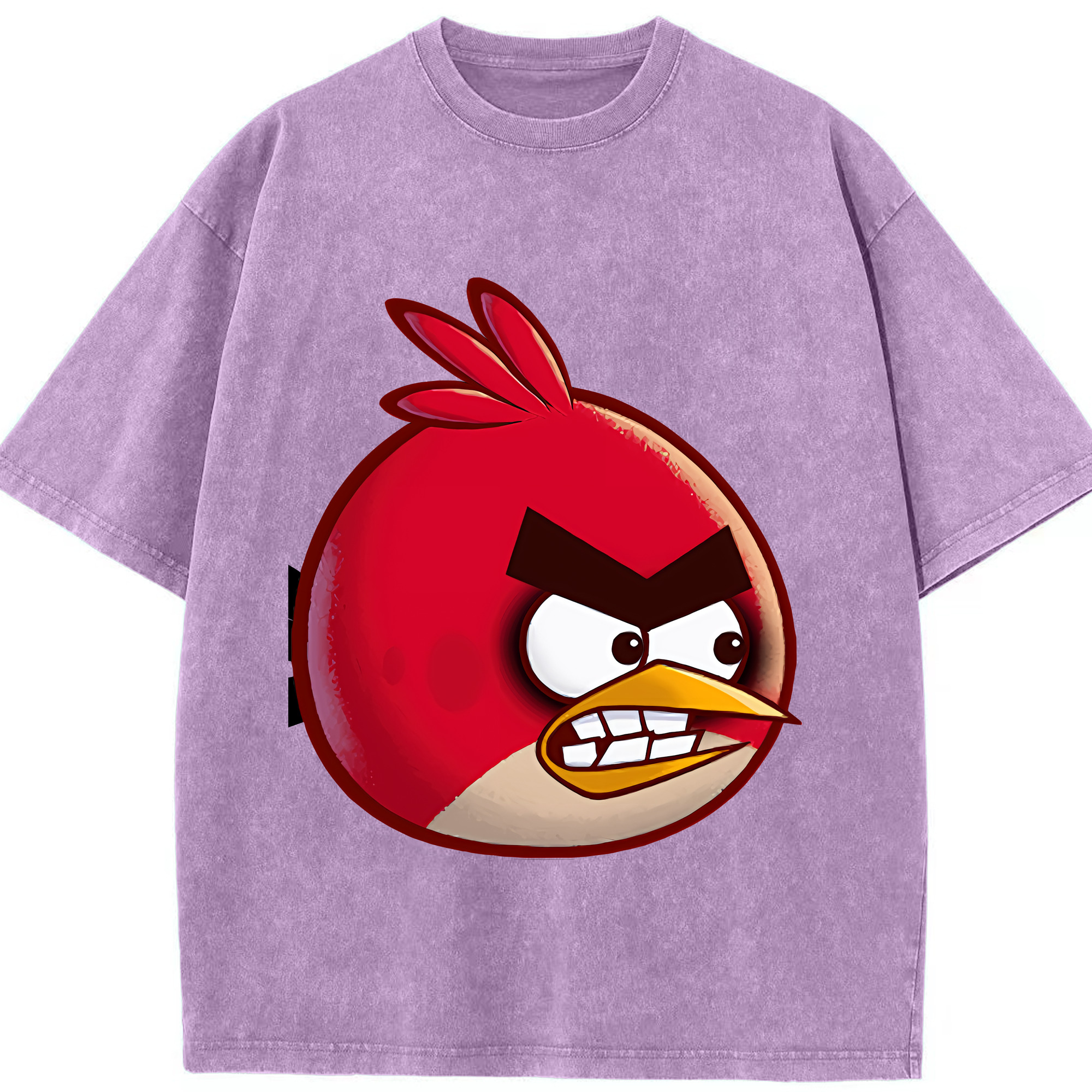 （画像用） Angry Birds アングリーバード 綿100% ヴィンテージ風 半袖Tシャツ（フロントプリント）