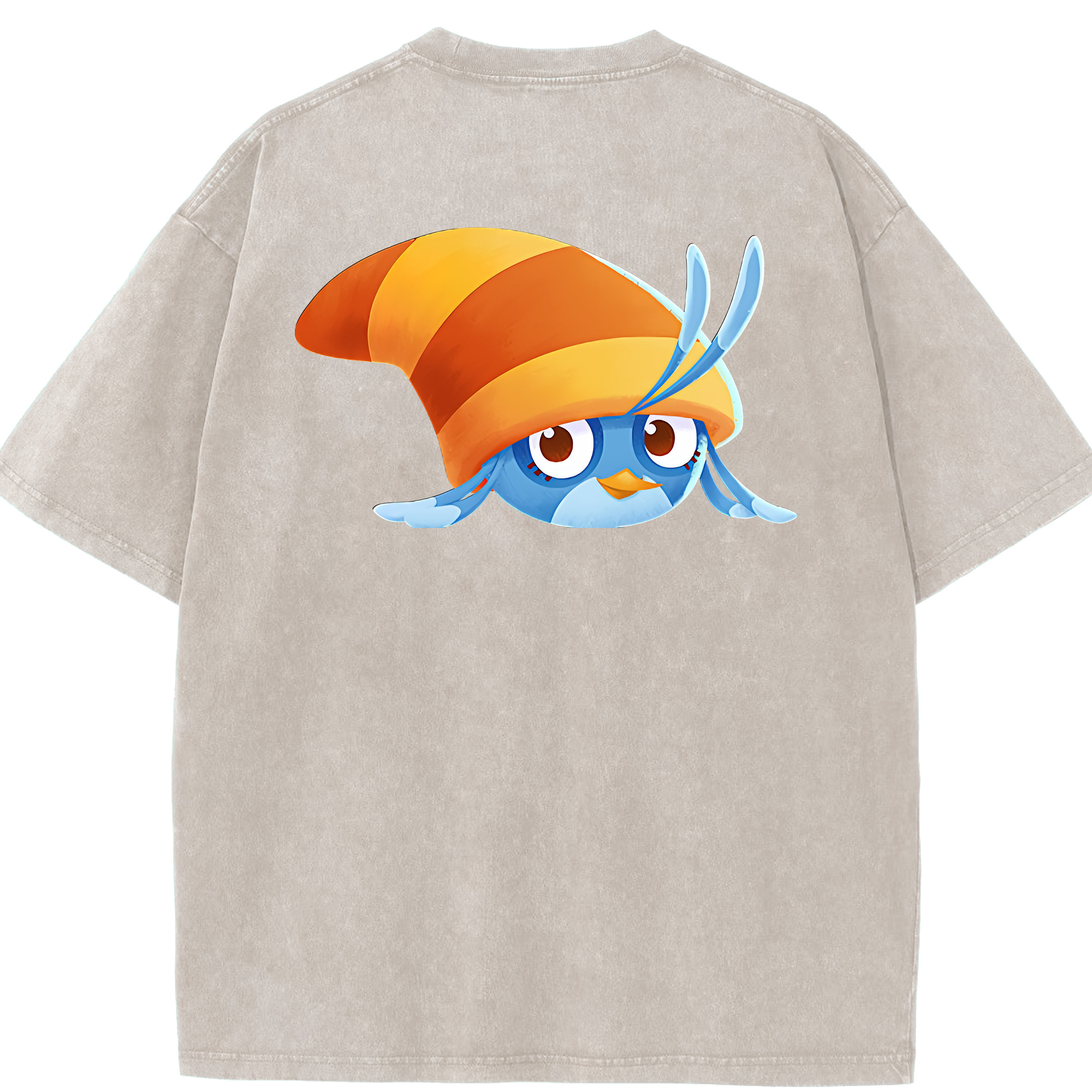 （画像用） Angry Birds アングリーバード 綿100% ヴィンテージ風 半袖Tシャツ（背面プリント）