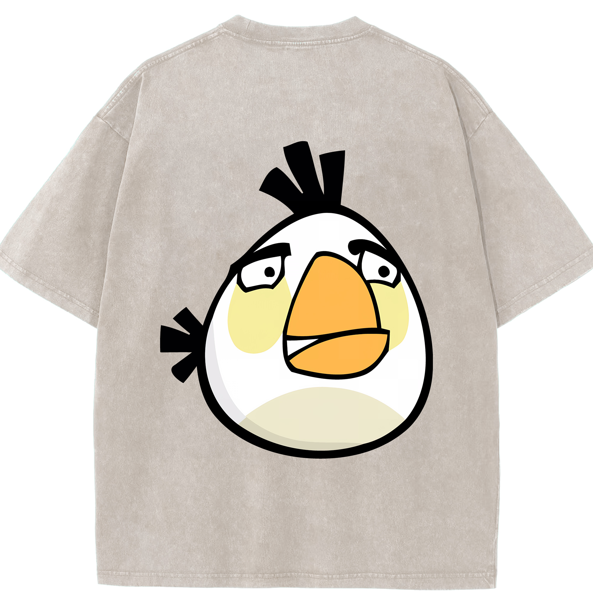 （画像用） Angry Birds アングリーバード 綿100% ヴィンテージ風 半袖Tシャツ（背面プリント）