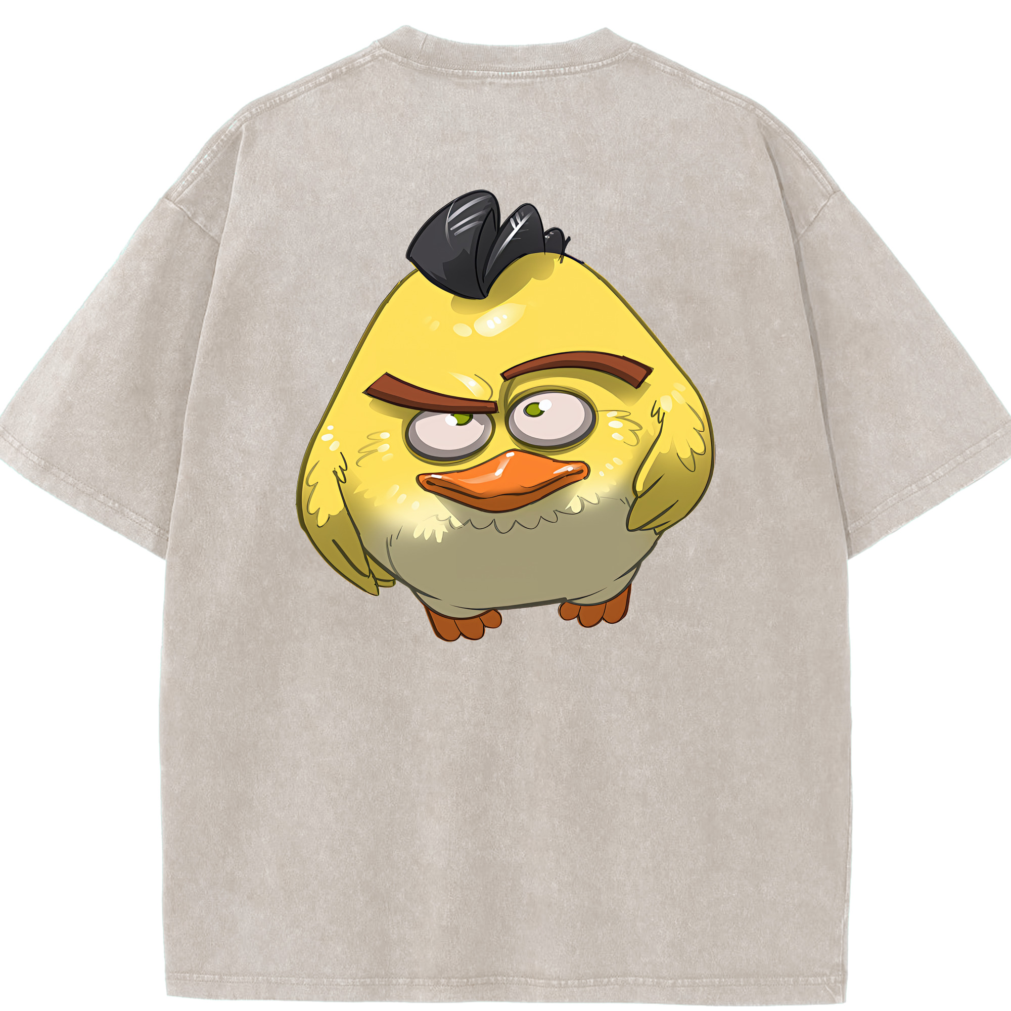 （画像用） Angry Birds アングリーバード 綿100% ヴィンテージ風 半袖Tシャツ（背面プリント）