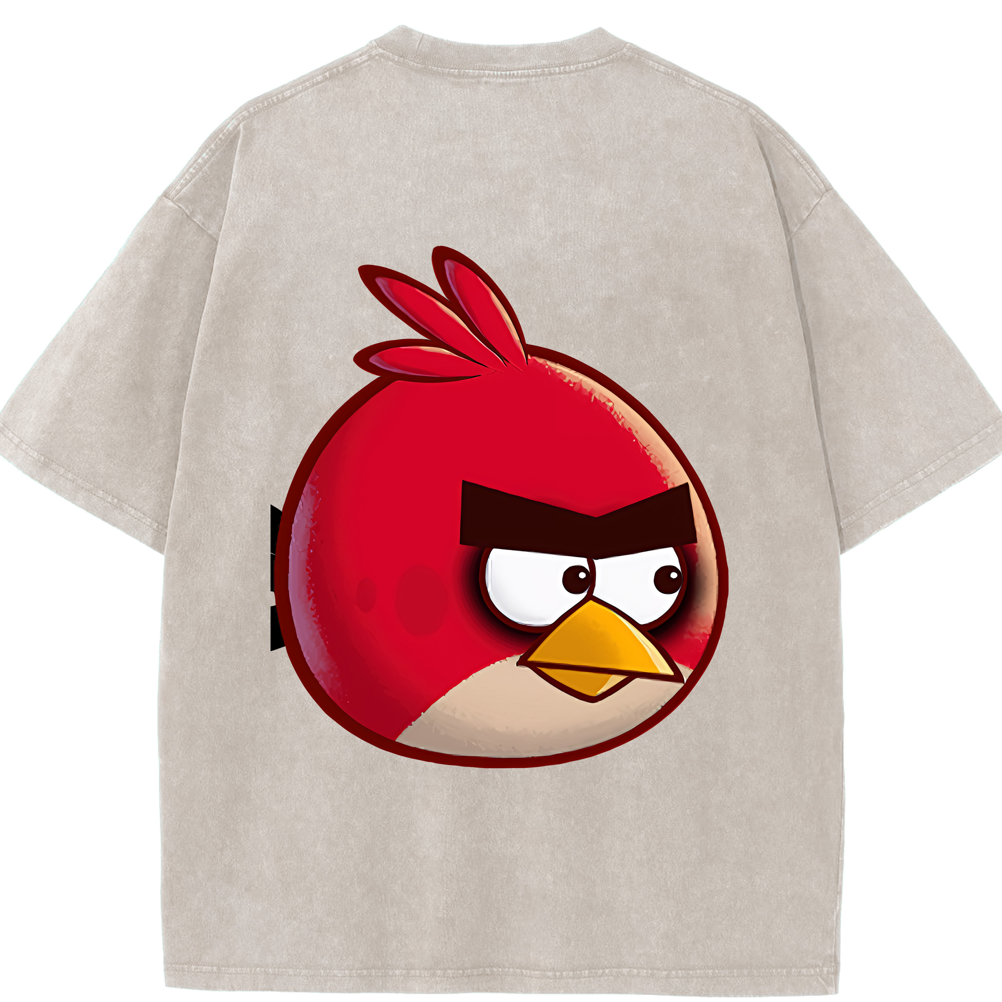 （画像用） Angry Birds アングリーバード 綿100% ヴィンテージ風 半袖Tシャツ（背面プリント）