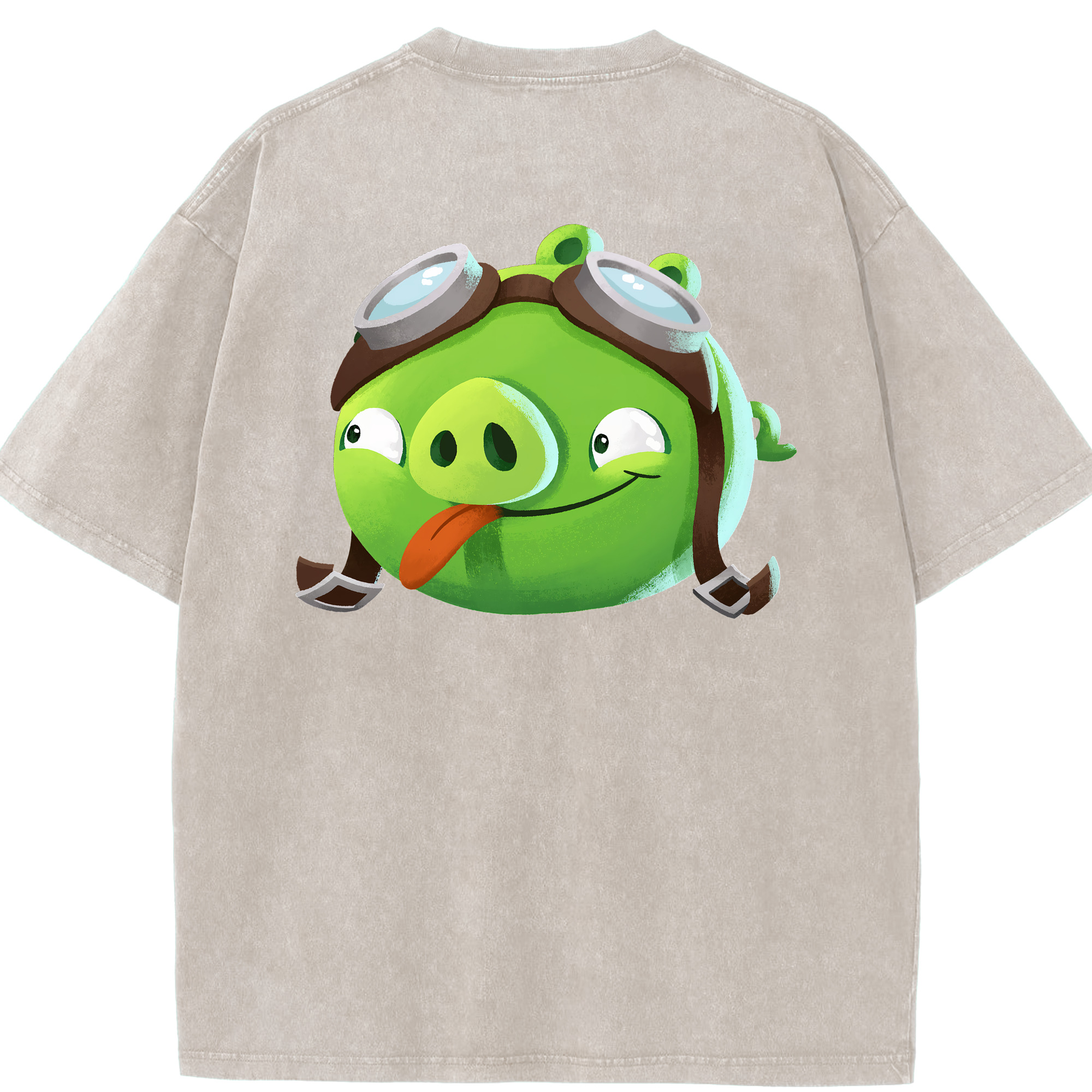 （画像用） Angry Birds アングリーバード 綿100% ヴィンテージ風 半袖Tシャツ（背面プリント）
