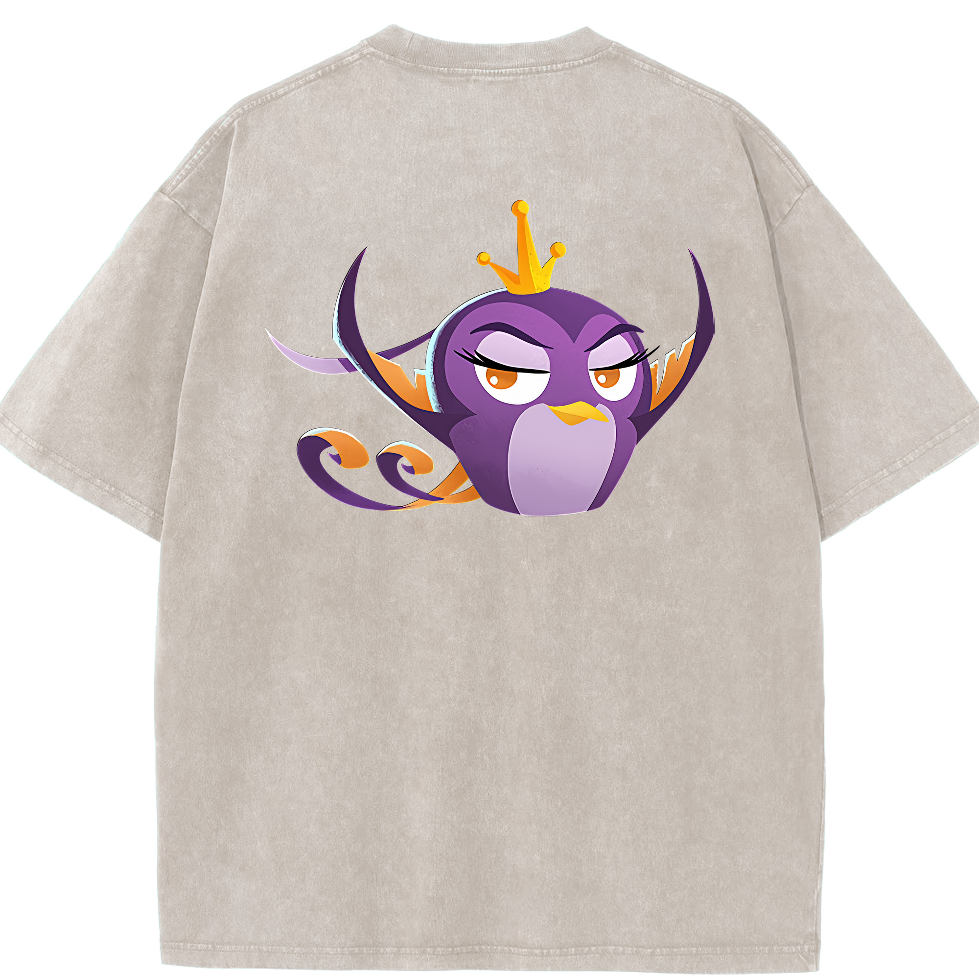 （画像用） Angry Birds アングリーバード 綿100% ヴィンテージ風 半袖Tシャツ（背面プリント）