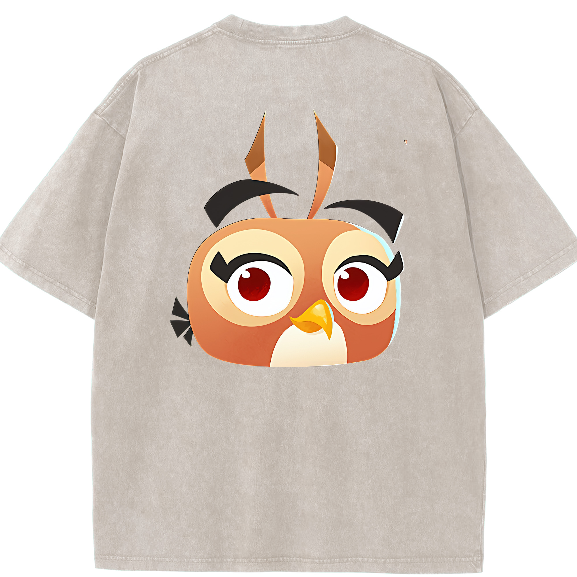 （画像用） Angry Birds アングリーバード 綿100% ヴィンテージ風 半袖Tシャツ（背面プリント）