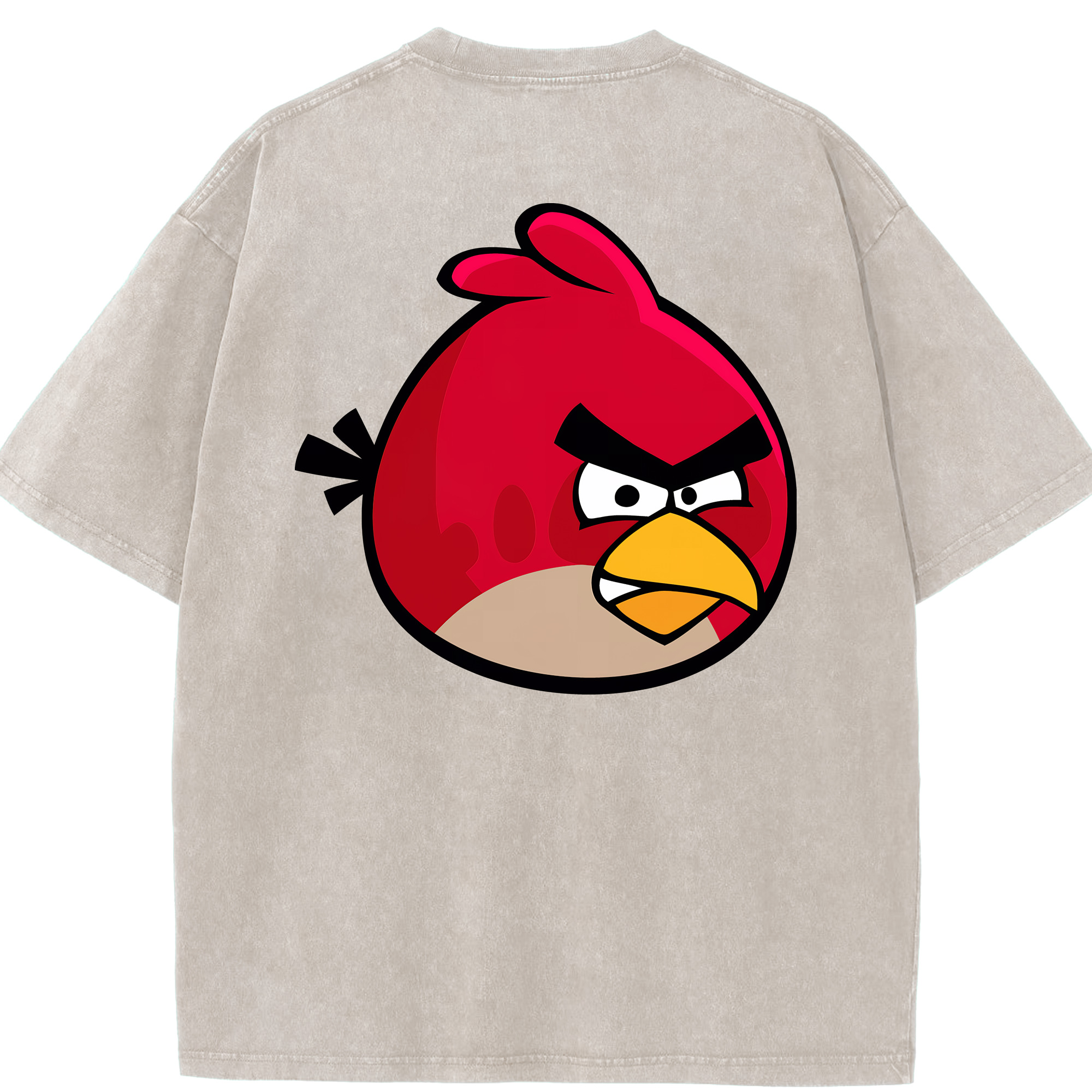 （画像用） Angry Birds アングリーバード 綿100% ヴィンテージ風 半袖Tシャツ（背面プリント）