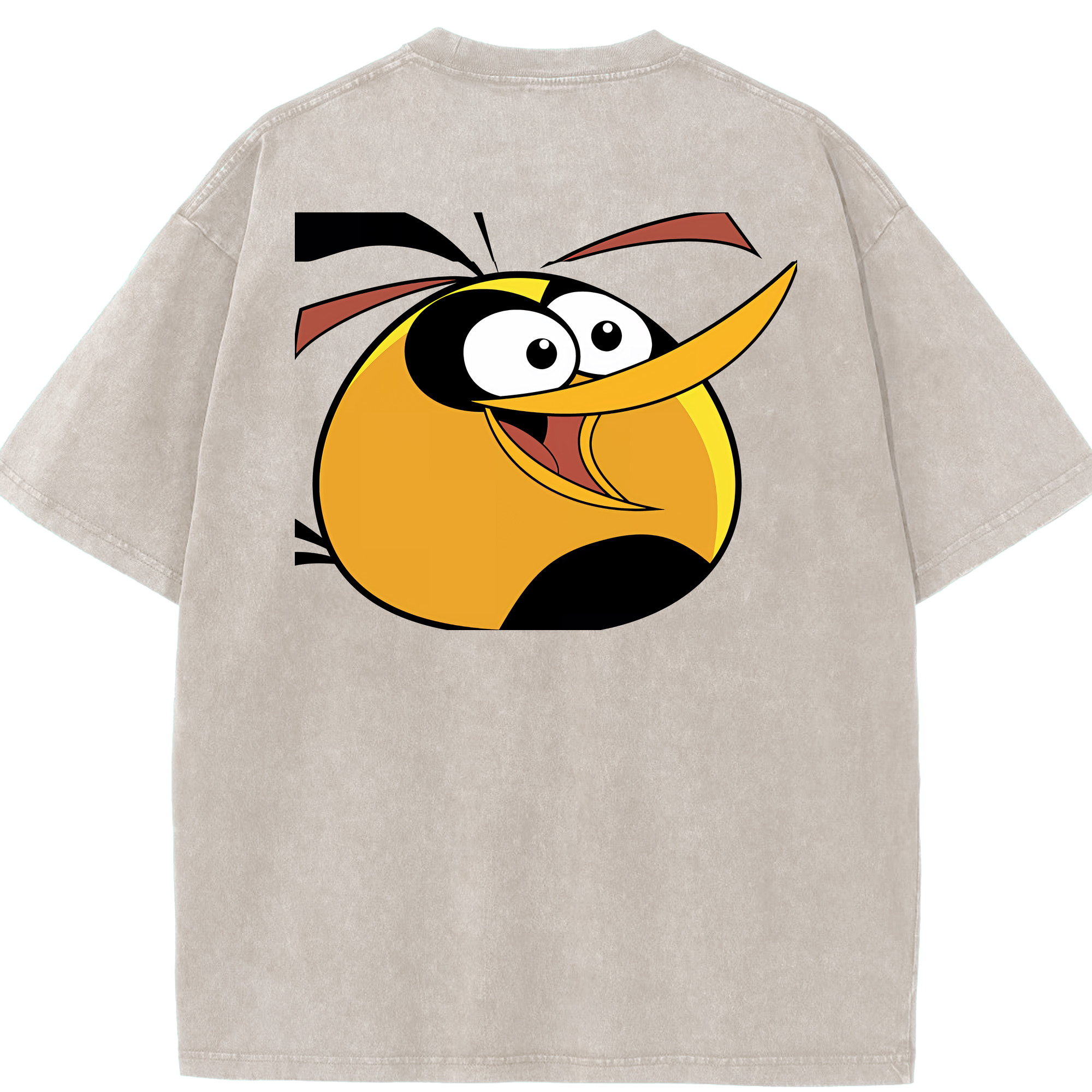 （画像用） Angry Birds アングリーバード 綿100% ヴィンテージ風 半袖Tシャツ（背面プリント）