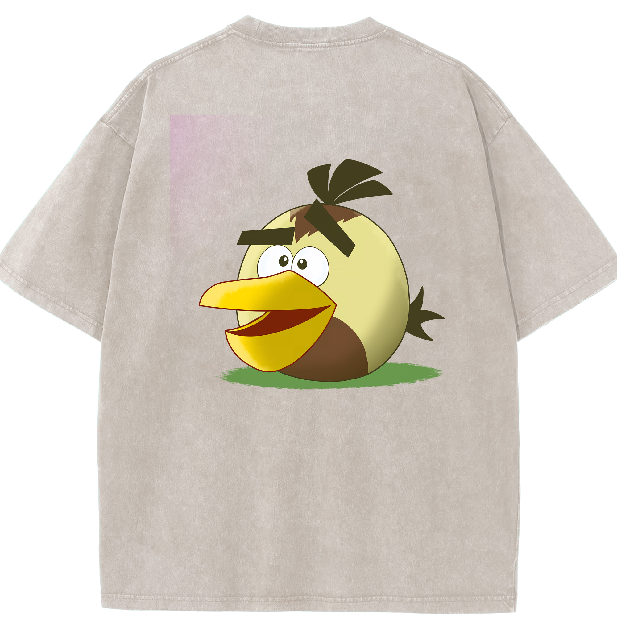（画像用） Angry Birds アングリーバード 綿100% ヴィンテージ風 半袖Tシャツ（背面プリント）