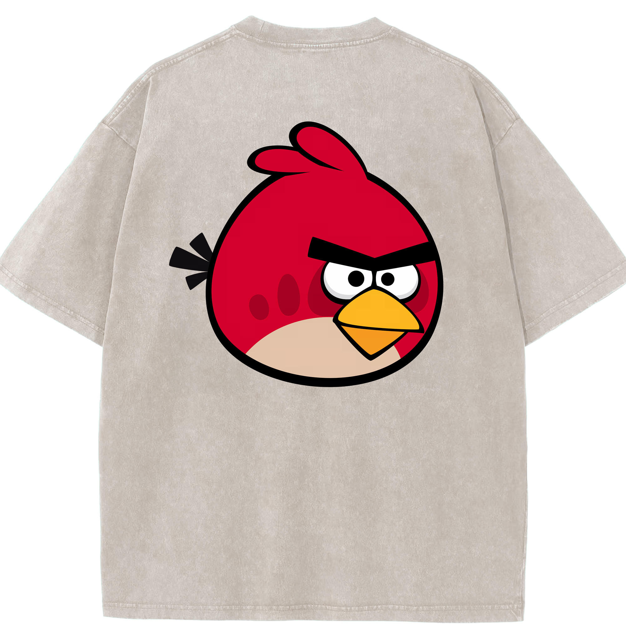 （画像用） Angry Birds アングリーバード 綿100% ヴィンテージ風 半袖Tシャツ（背面プリント）