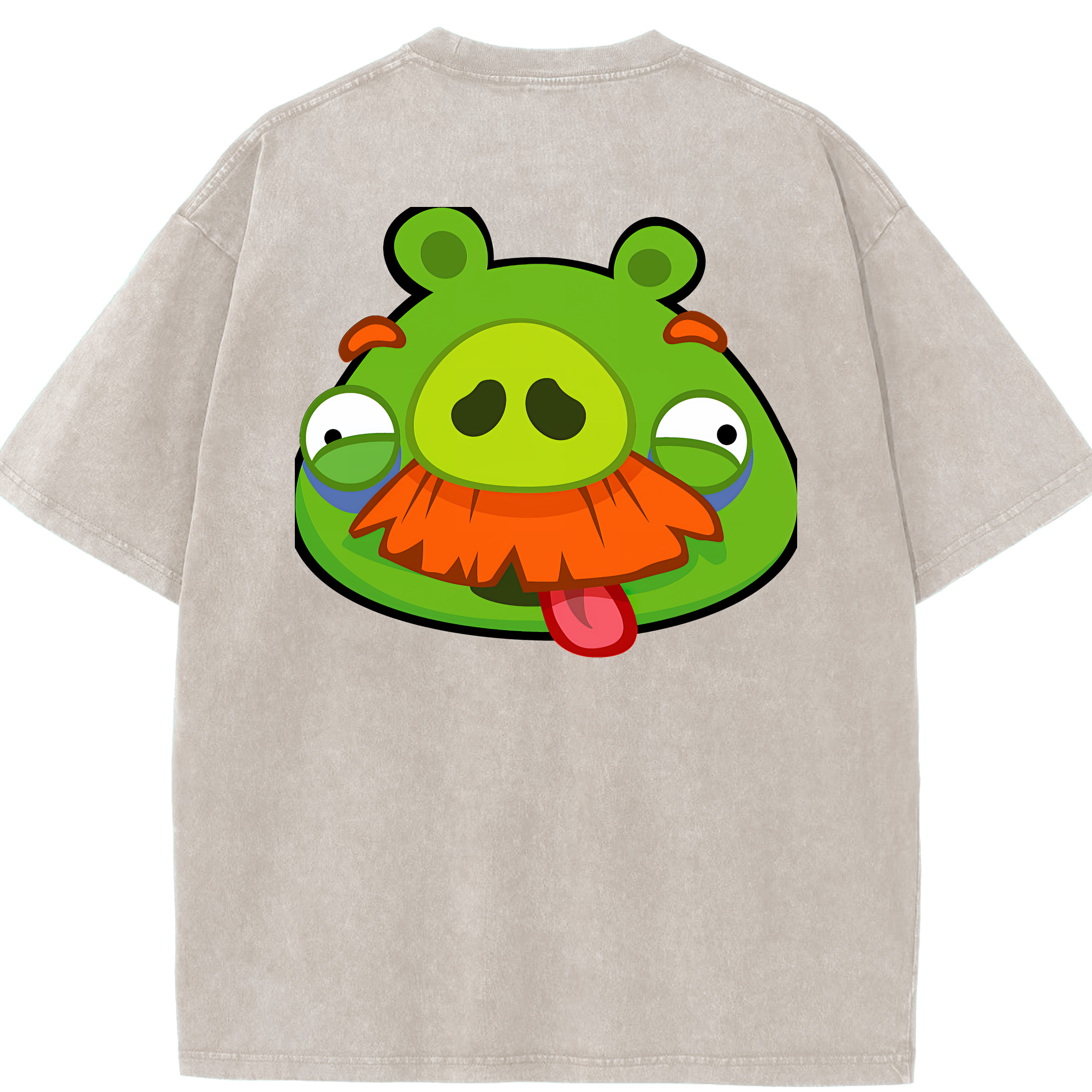 （画像用） Angry Birds アングリーバード 綿100% ヴィンテージ風 半袖Tシャツ（背面プリント）