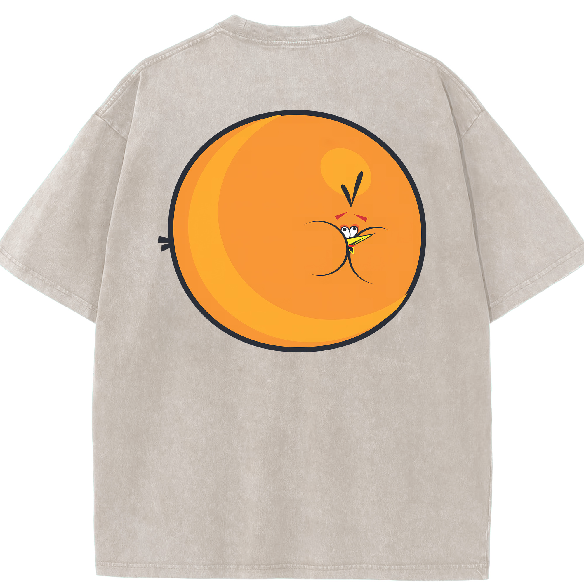 （画像用） Angry Birds アングリーバード 綿100% ヴィンテージ風 半袖Tシャツ（背面プリント）