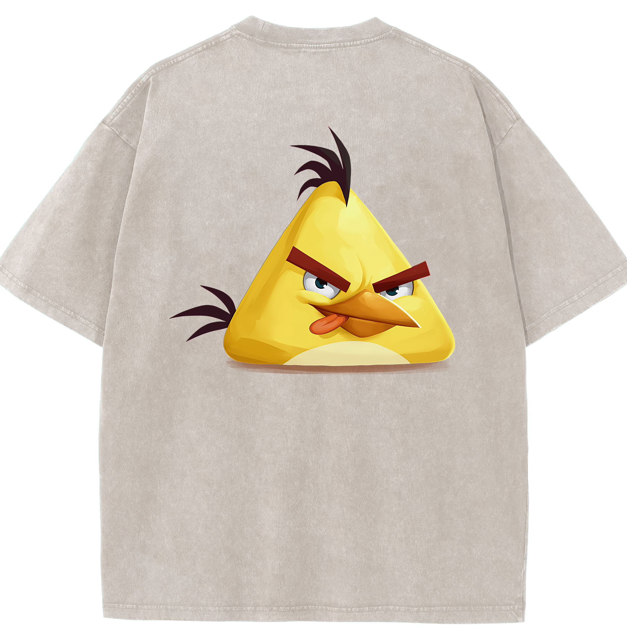 （画像用） Angry Birds アングリーバード 綿100% ヴィンテージ風 半袖Tシャツ（背面プリント）