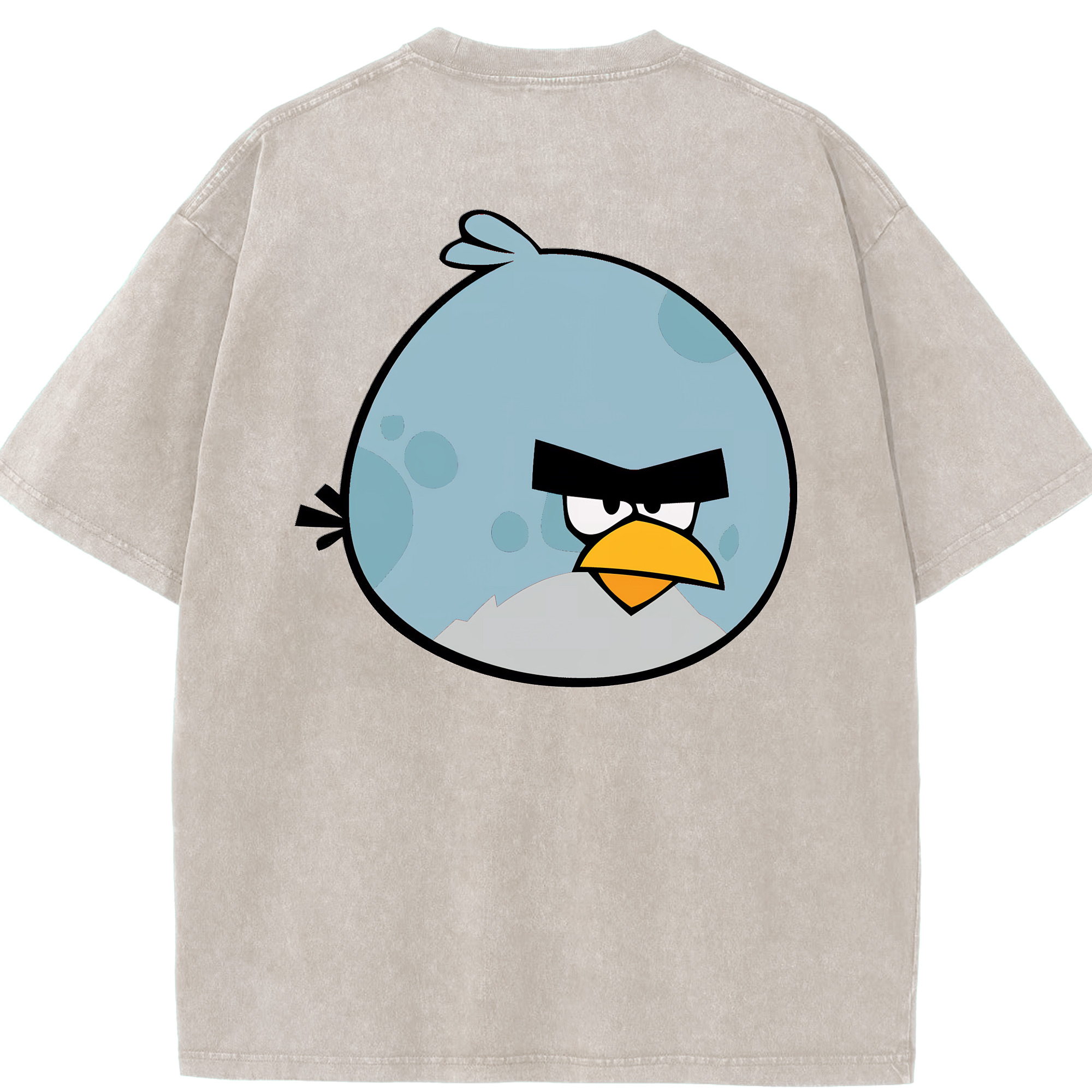（画像用） Angry Birds アングリーバード 綿100% ヴィンテージ風 半袖Tシャツ（背面プリント）