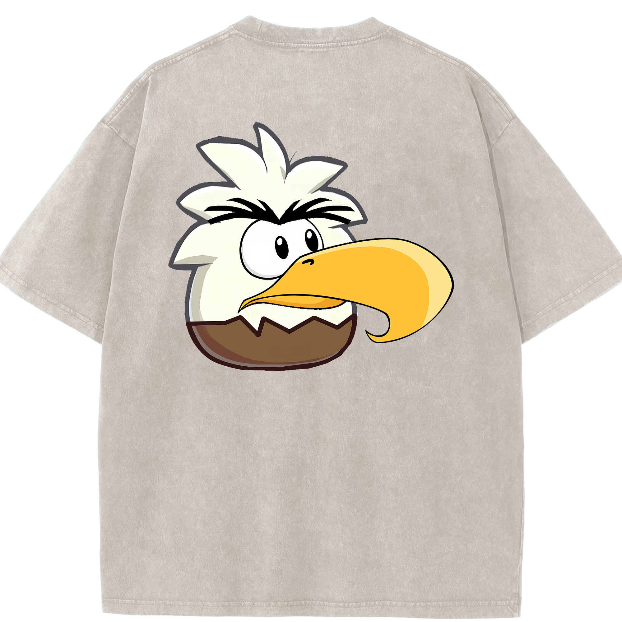 （画像用） Angry Birds アングリーバード 綿100% ヴィンテージ風 半袖Tシャツ（背面プリント）