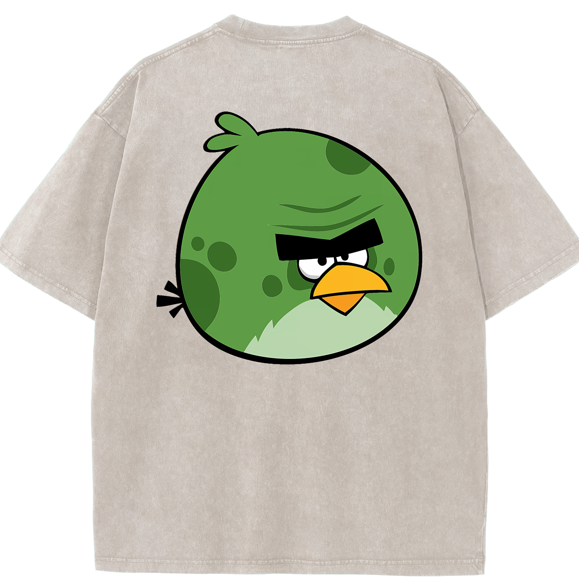 （画像用） Angry Birds アングリーバード 綿100% ヴィンテージ風 半袖Tシャツ（背面プリント）