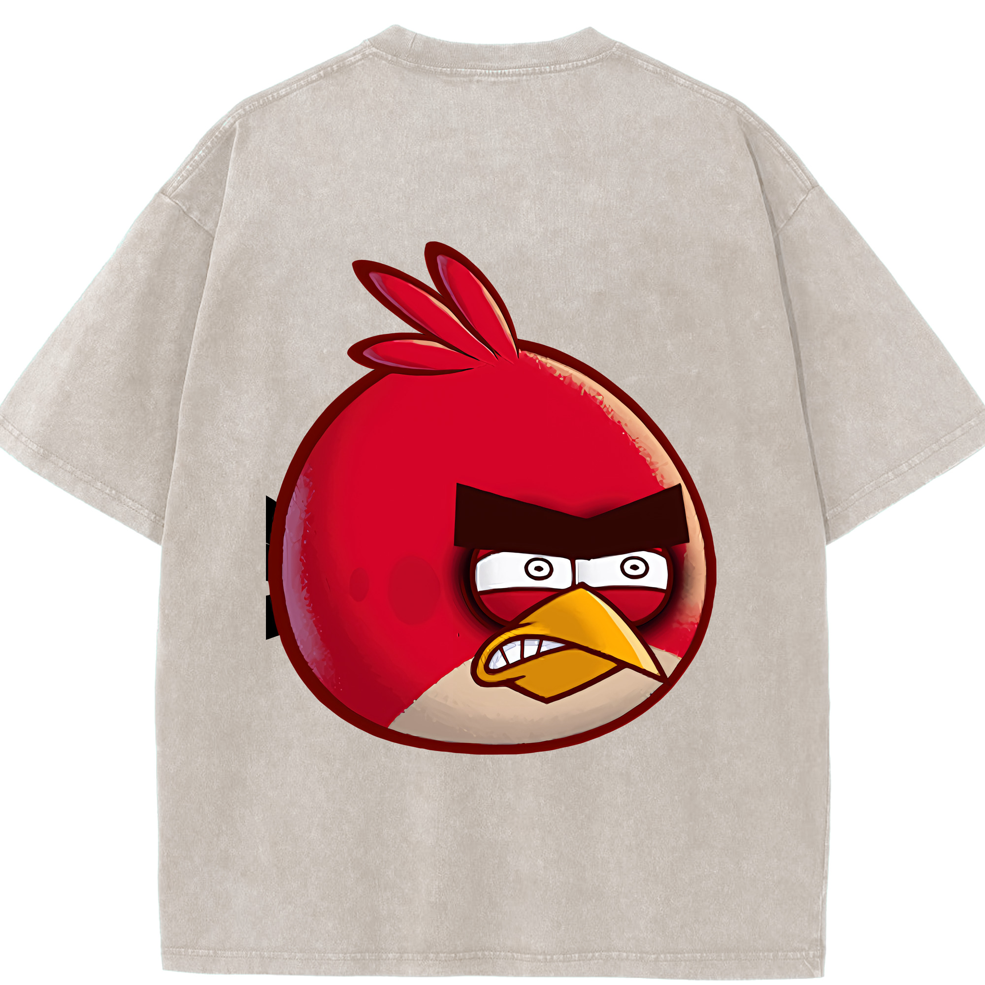 （画像用） Angry Birds アングリーバード 綿100% ヴィンテージ風 半袖Tシャツ（背面プリント）