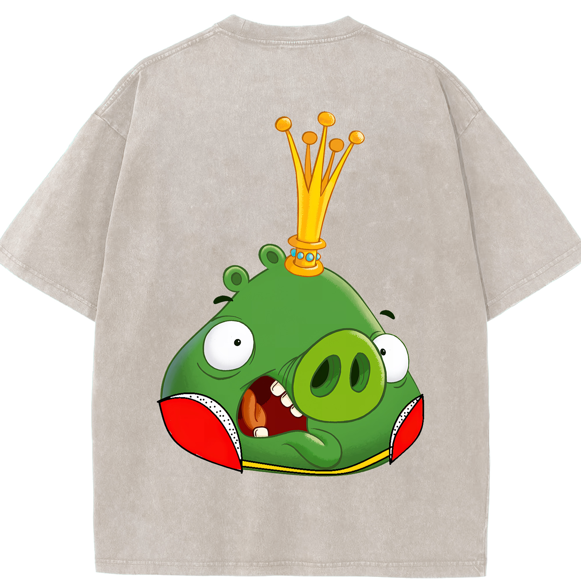 （画像用） Angry Birds アングリーバード 綿100% ヴィンテージ風 半袖Tシャツ（背面プリント）