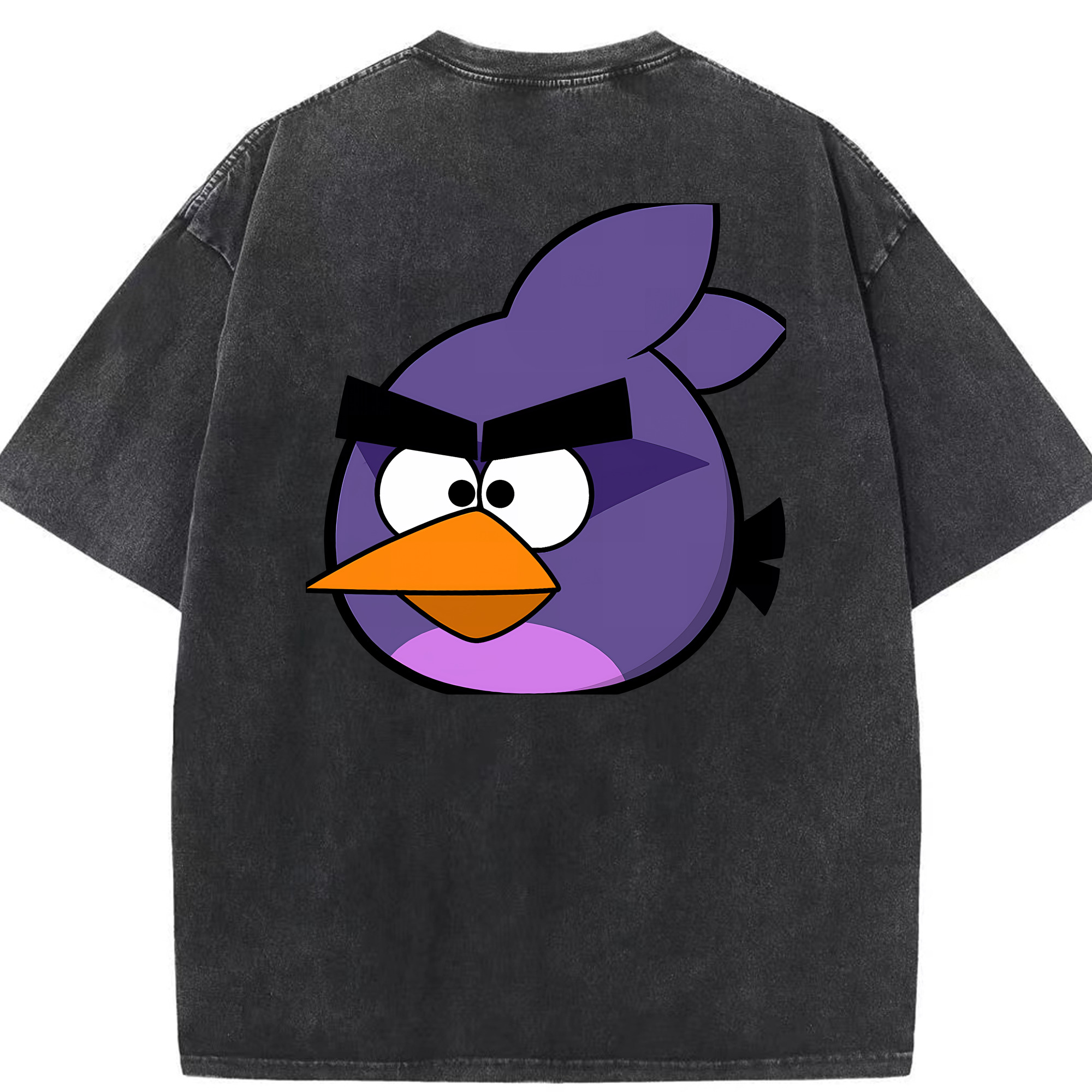 （画像用） Angry Birds アングリーバード 綿100% ヴィンテージ風 半袖Tシャツ（背面プリント）