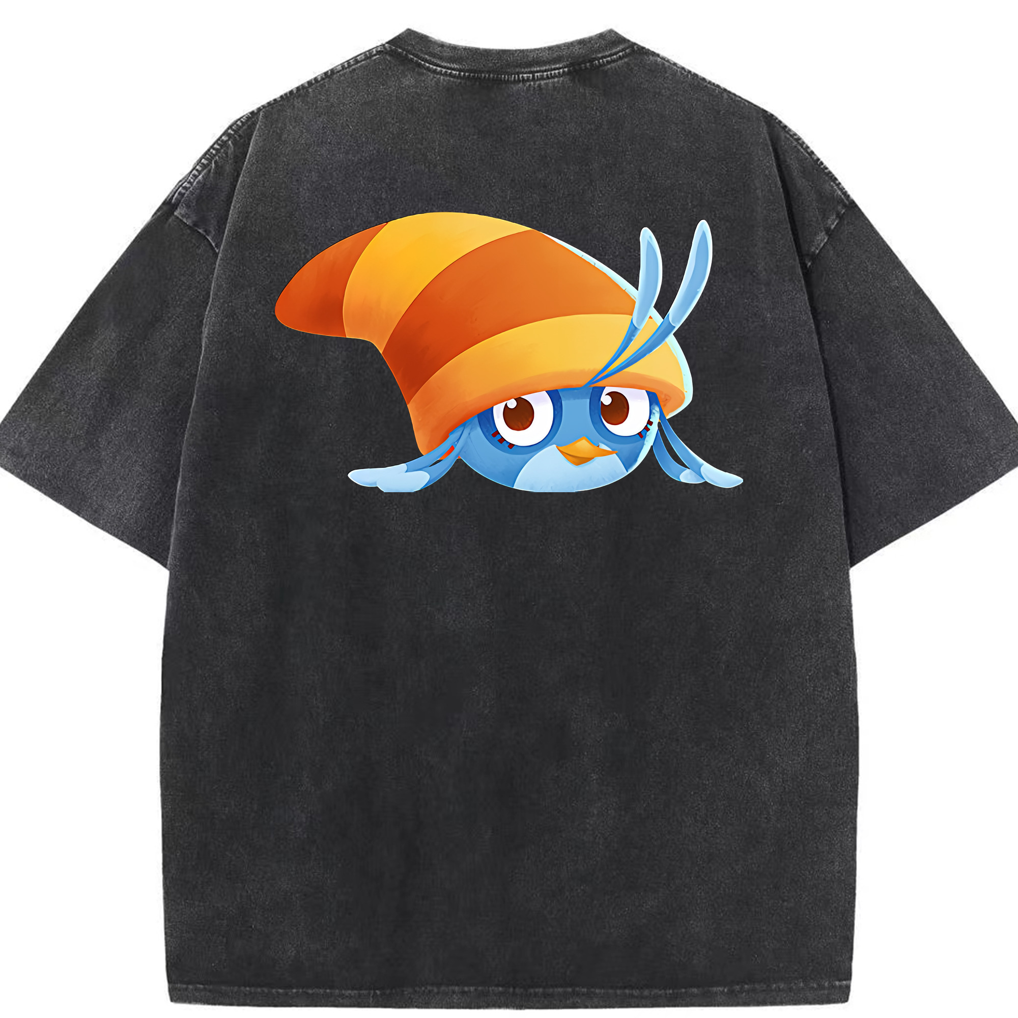 （画像用） Angry Birds アングリーバード 綿100% ヴィンテージ風 半袖Tシャツ（背面プリント）