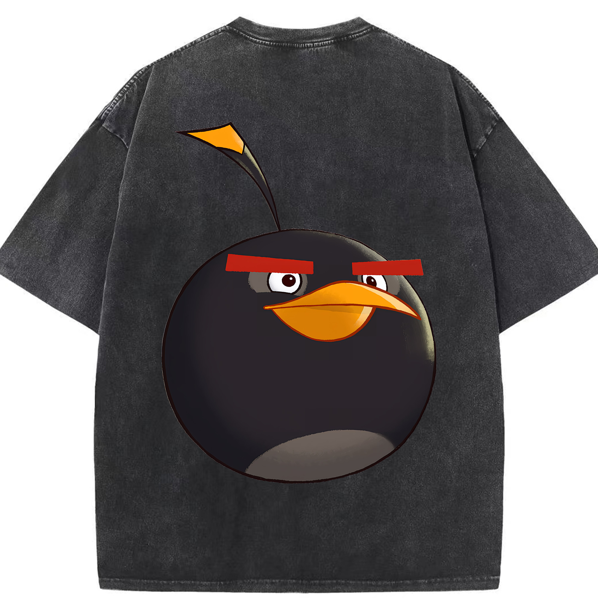 （画像用） Angry Birds アングリーバード 綿100% ヴィンテージ風 半袖Tシャツ（背面プリント）