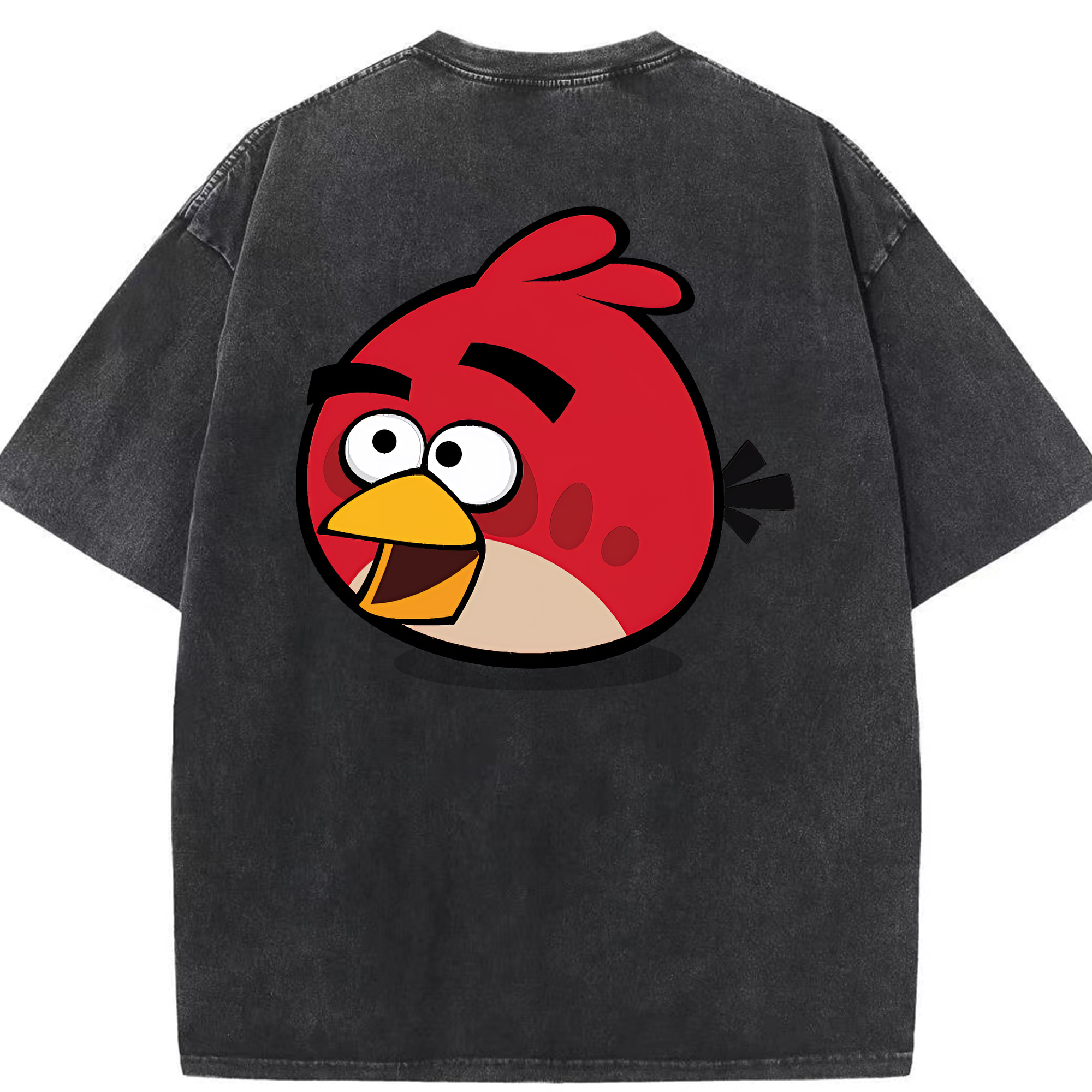 （画像用） Angry Birds アングリーバード 綿100% ヴィンテージ風 半袖Tシャツ（背面プリント）