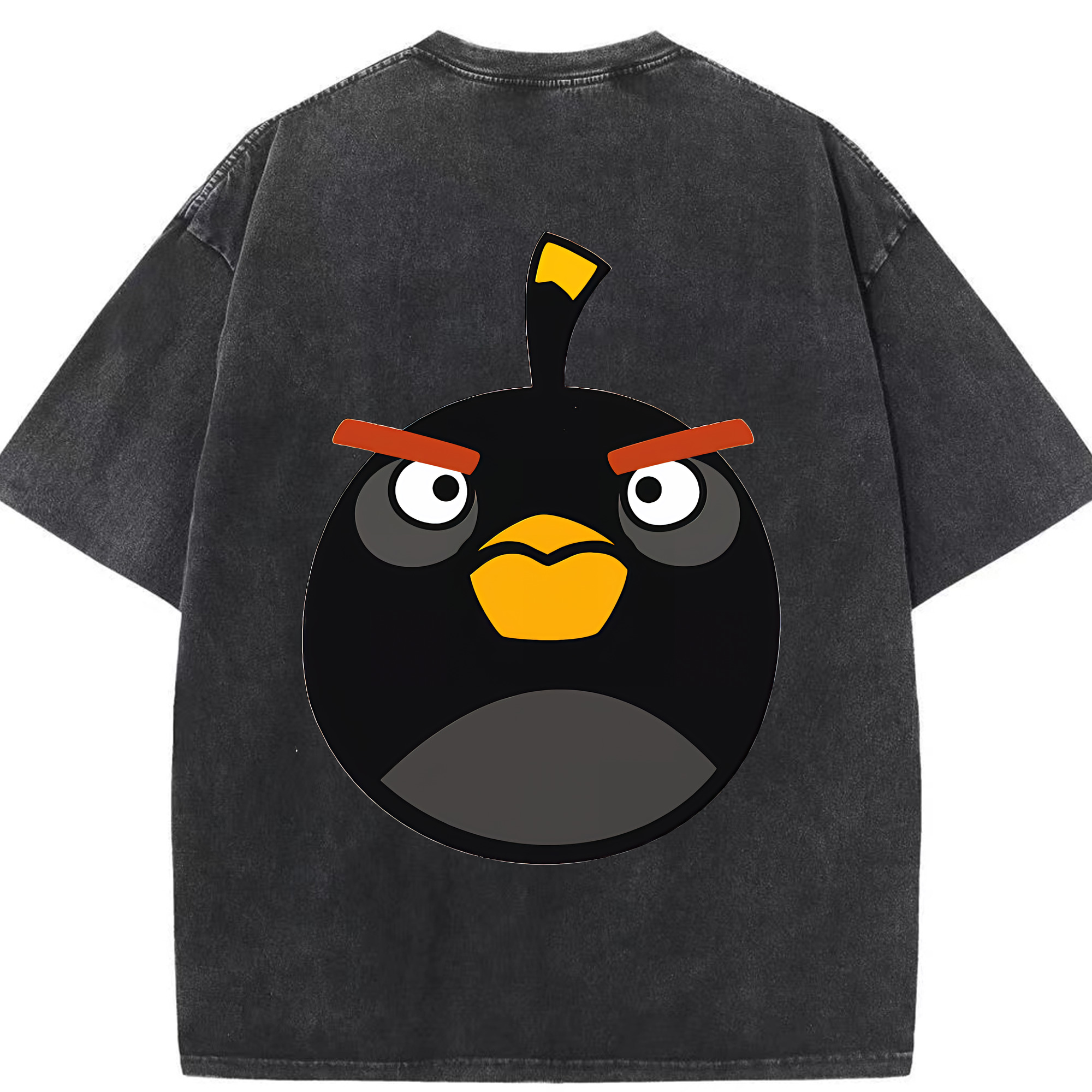 （画像用） Angry Birds アングリーバード 綿100% ヴィンテージ風 半袖Tシャツ（背面プリント）