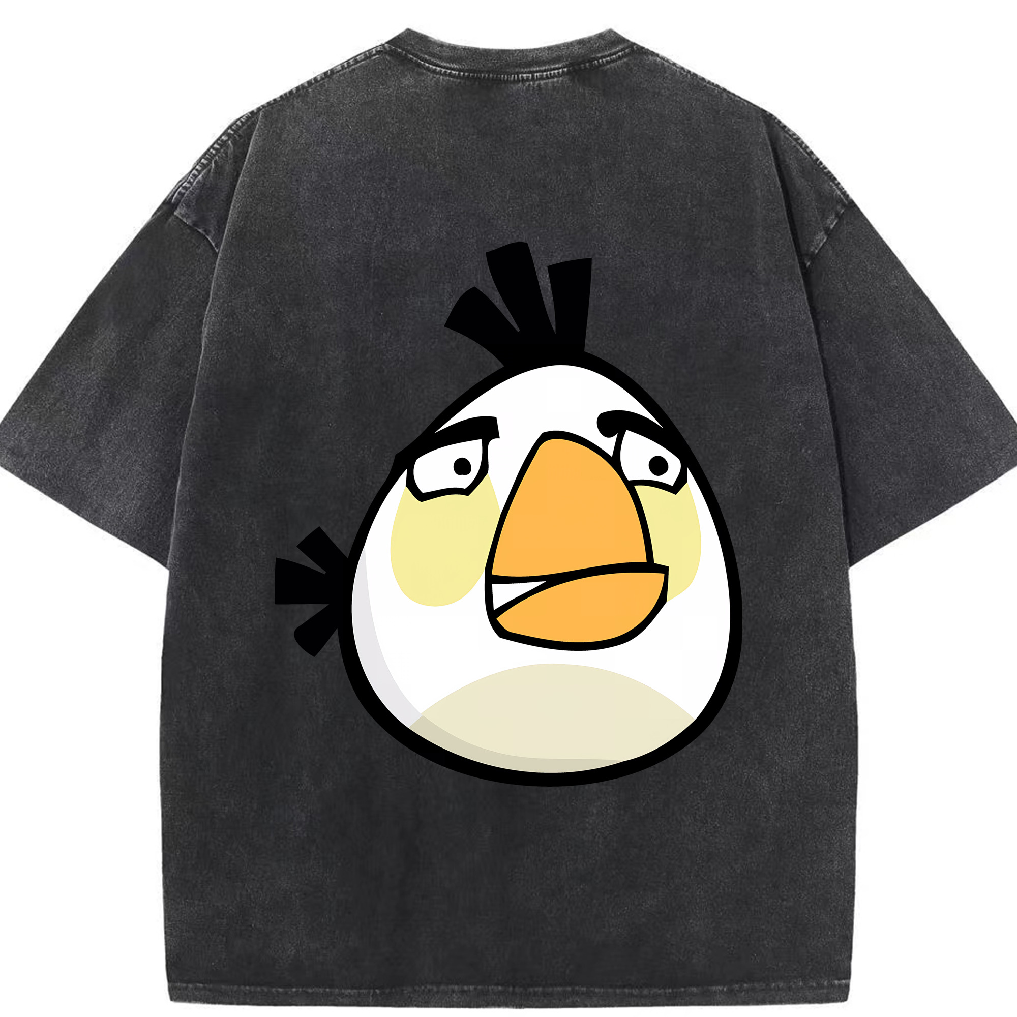（画像用） Angry Birds アングリーバード 綿100% ヴィンテージ風 半袖Tシャツ（背面プリント）