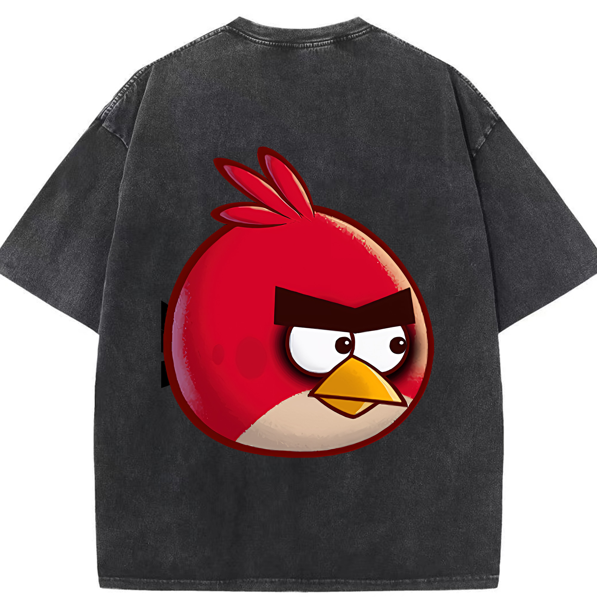 （画像用） Angry Birds アングリーバード 綿100% ヴィンテージ風 半袖Tシャツ（背面プリント）