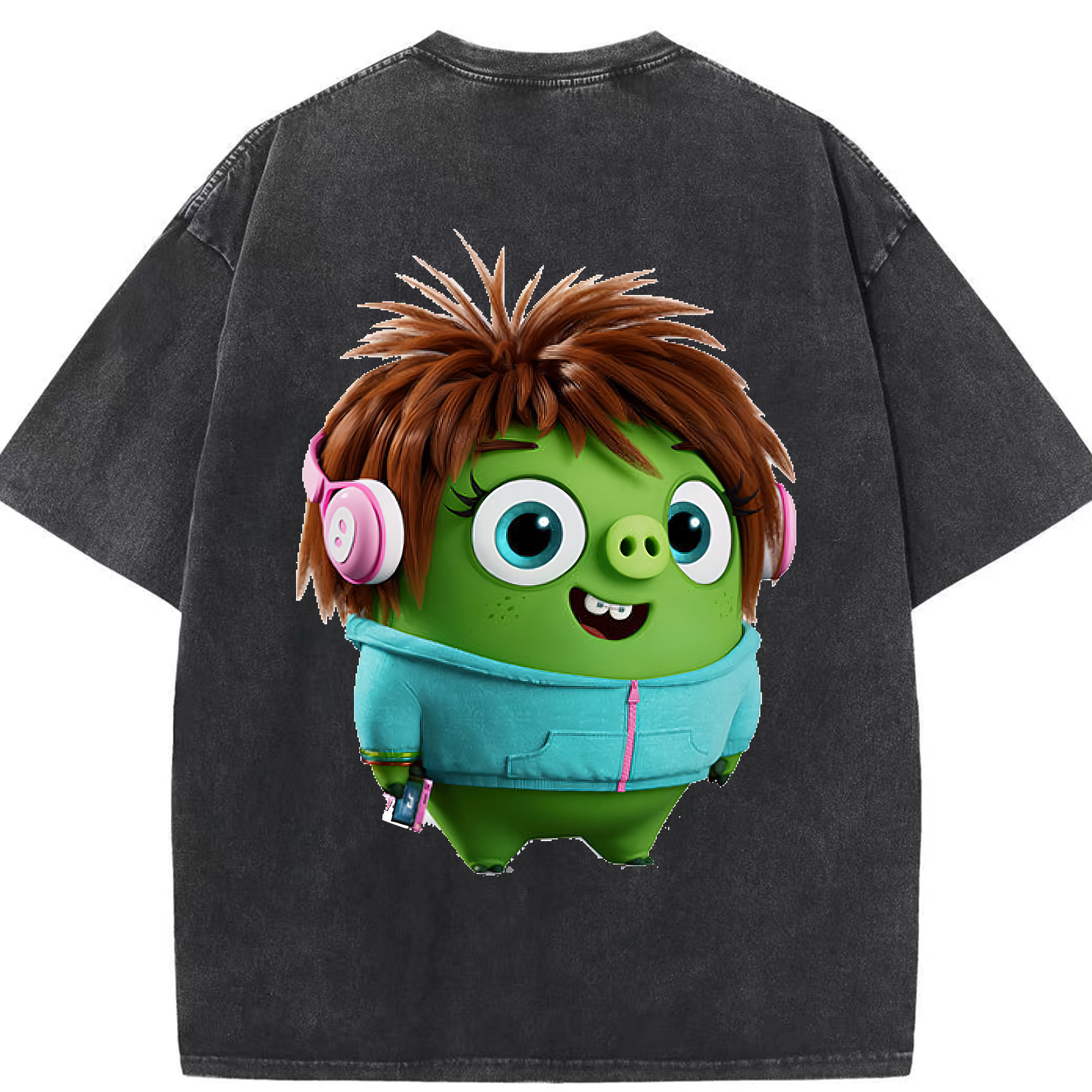 （画像用） Angry Birds アングリーバード 綿100% ヴィンテージ風 半袖Tシャツ（背面プリント）