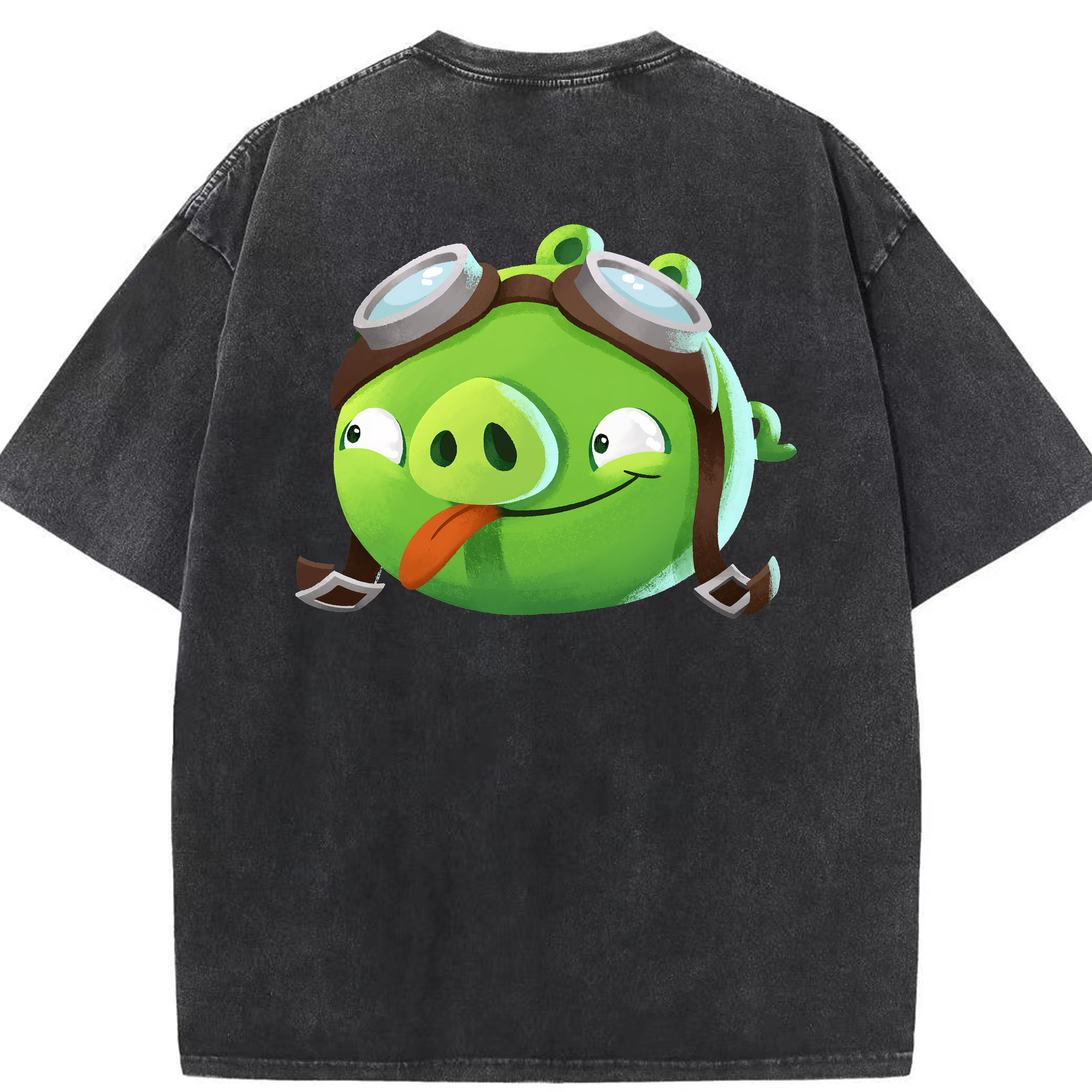 （画像用） Angry Birds アングリーバード 綿100% ヴィンテージ風 半袖Tシャツ（背面プリント）
