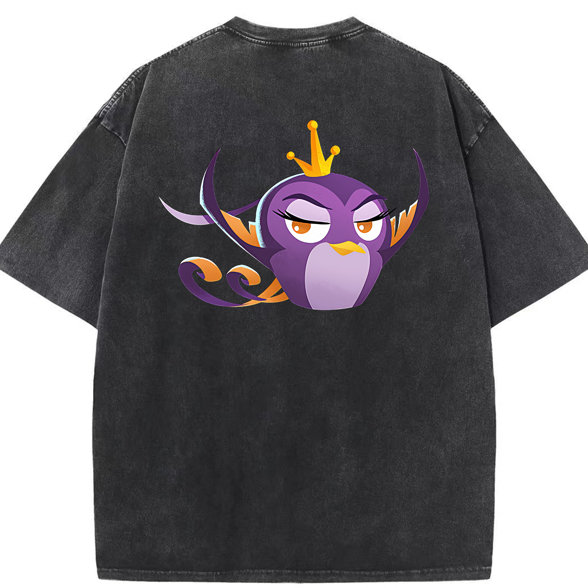 （画像用） Angry Birds アングリーバード 綿100% ヴィンテージ風 半袖Tシャツ（背面プリント）