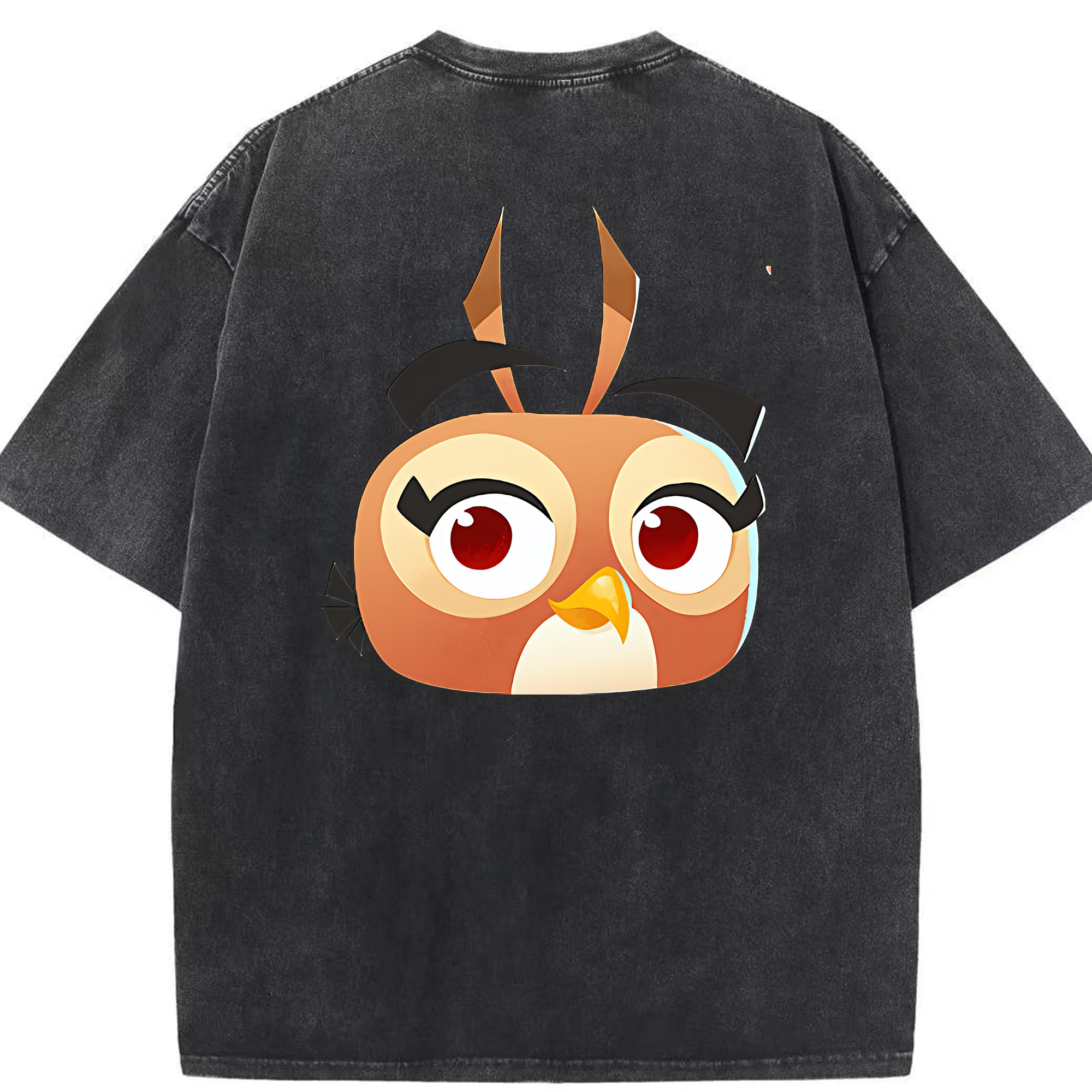 （画像用） Angry Birds アングリーバード 綿100% ヴィンテージ風 半袖Tシャツ（背面プリント）