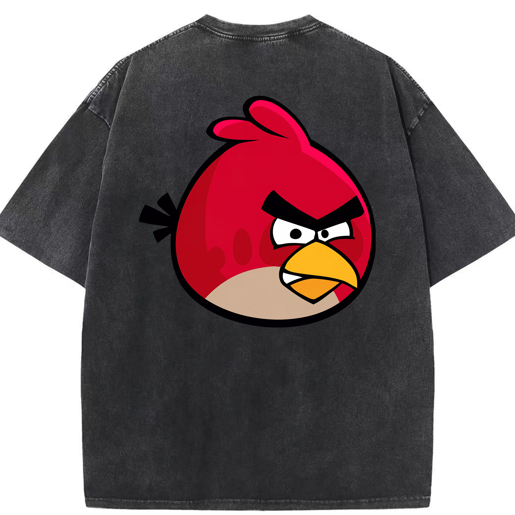 （画像用） Angry Birds アングリーバード 綿100% ヴィンテージ風 半袖Tシャツ（背面プリント）