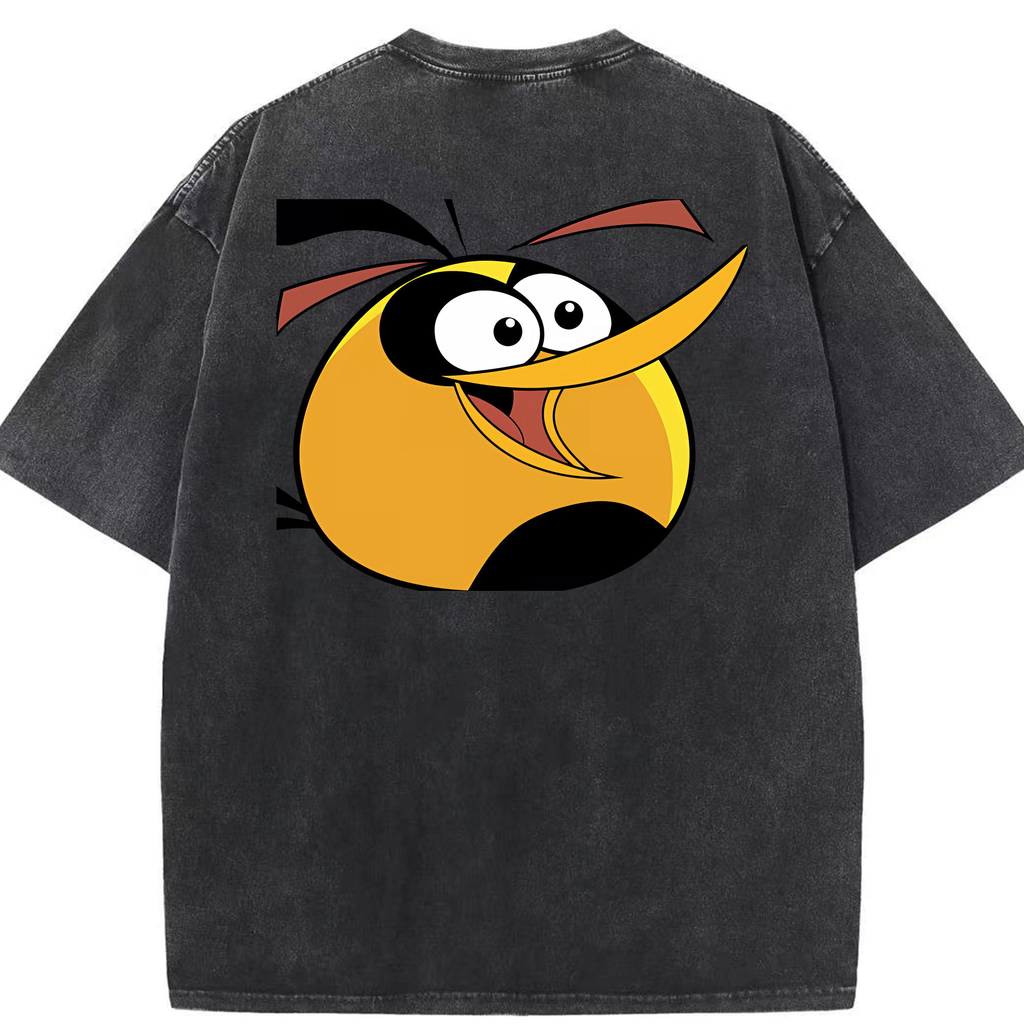 （画像用） Angry Birds アングリーバード 綿100% ヴィンテージ風 半袖Tシャツ（背面プリント）