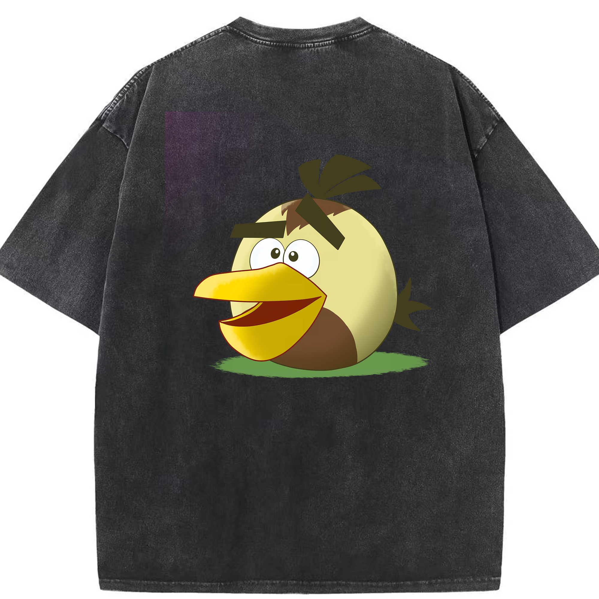 （画像用） Angry Birds アングリーバード 綿100% ヴィンテージ風 半袖Tシャツ（背面プリント）