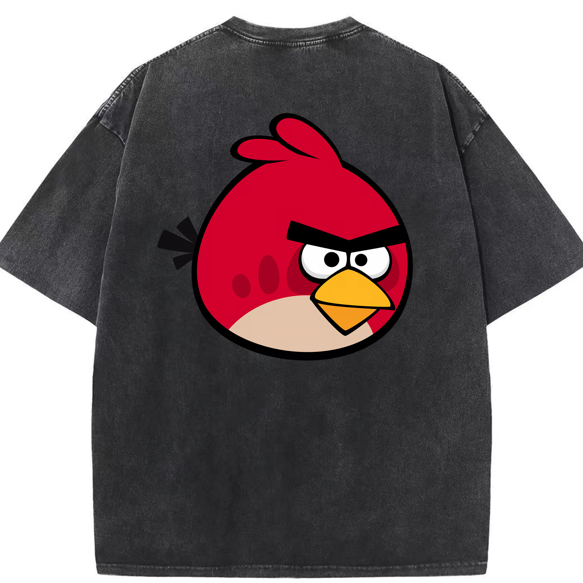 （画像用） Angry Birds アングリーバード 綿100% ヴィンテージ風 半袖Tシャツ（背面プリント）