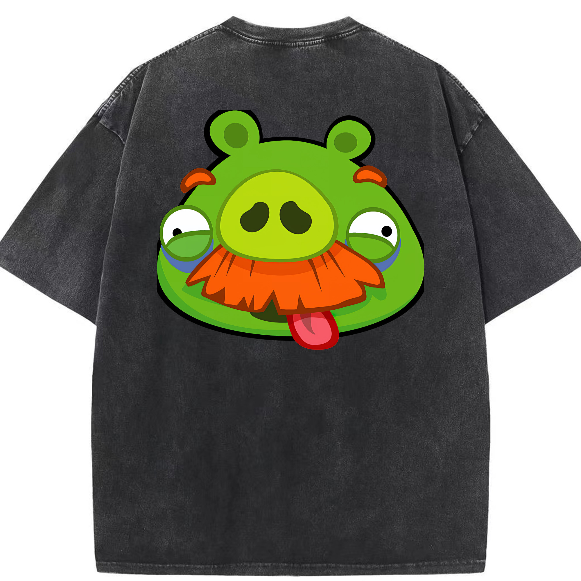 （画像用） Angry Birds アングリーバード 綿100% ヴィンテージ風 半袖Tシャツ（背面プリント）