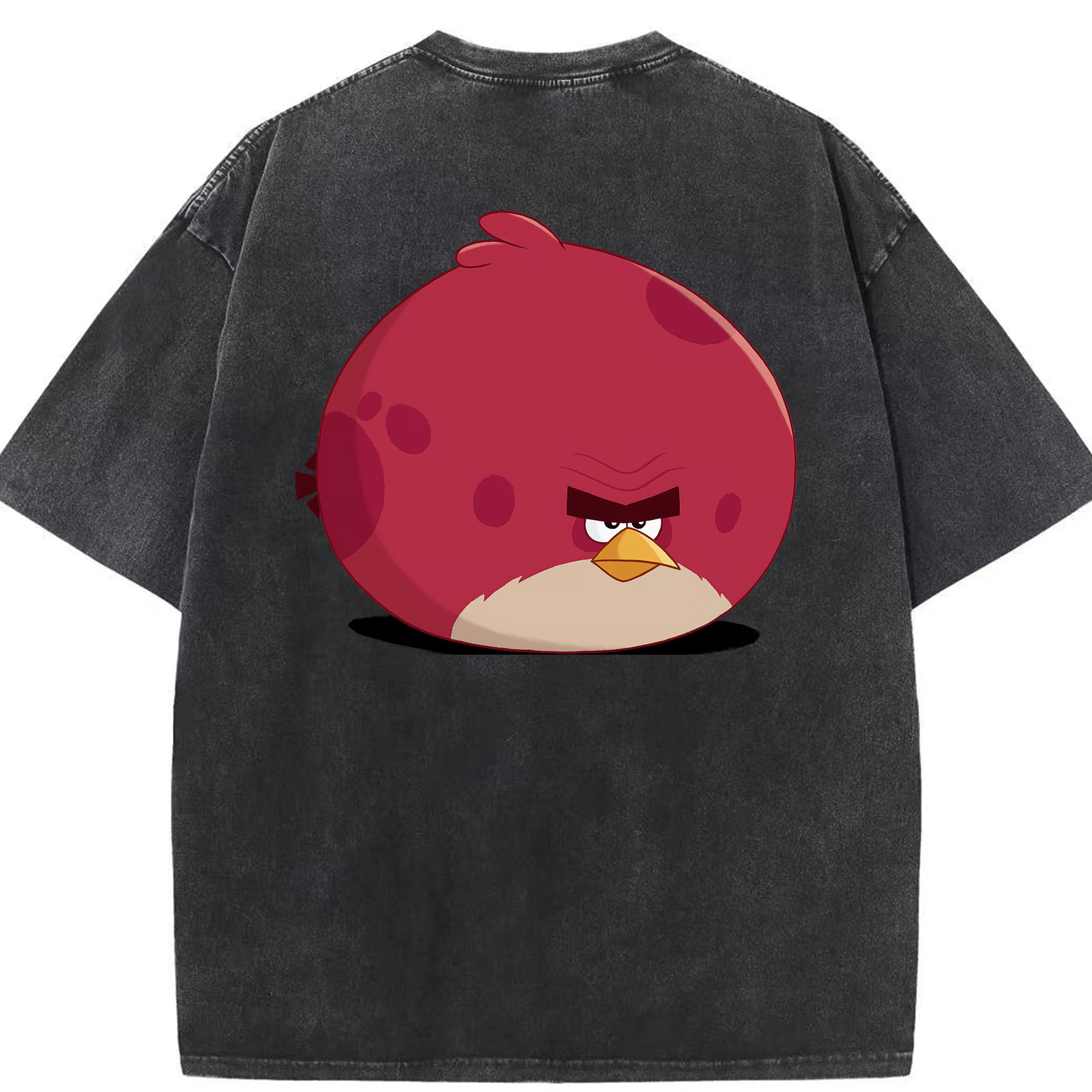 （画像用） Angry Birds アングリーバード 綿100% ヴィンテージ風 半袖Tシャツ（背面プリント）