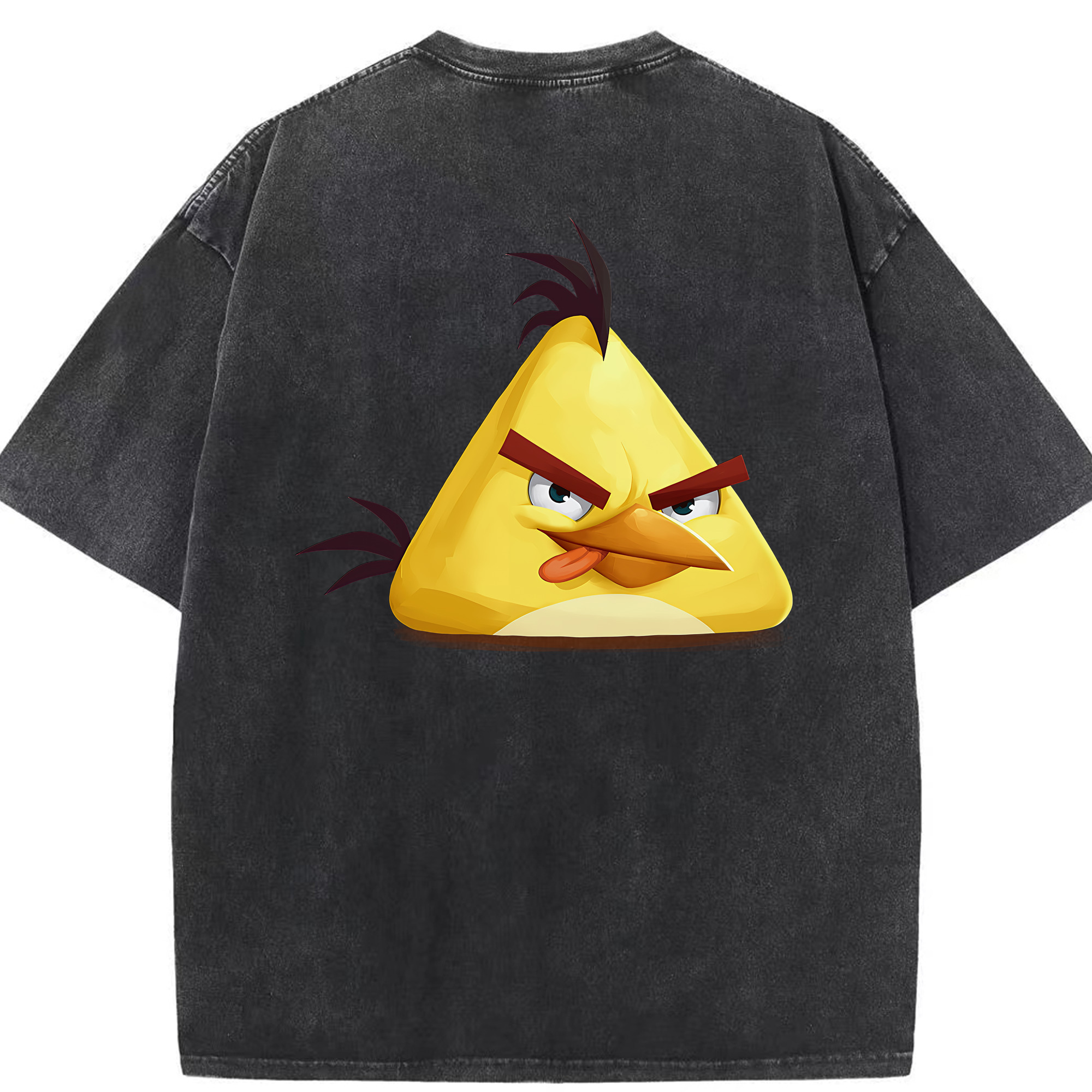 （画像用） Angry Birds アングリーバード 綿100% ヴィンテージ風 半袖Tシャツ（背面プリント）