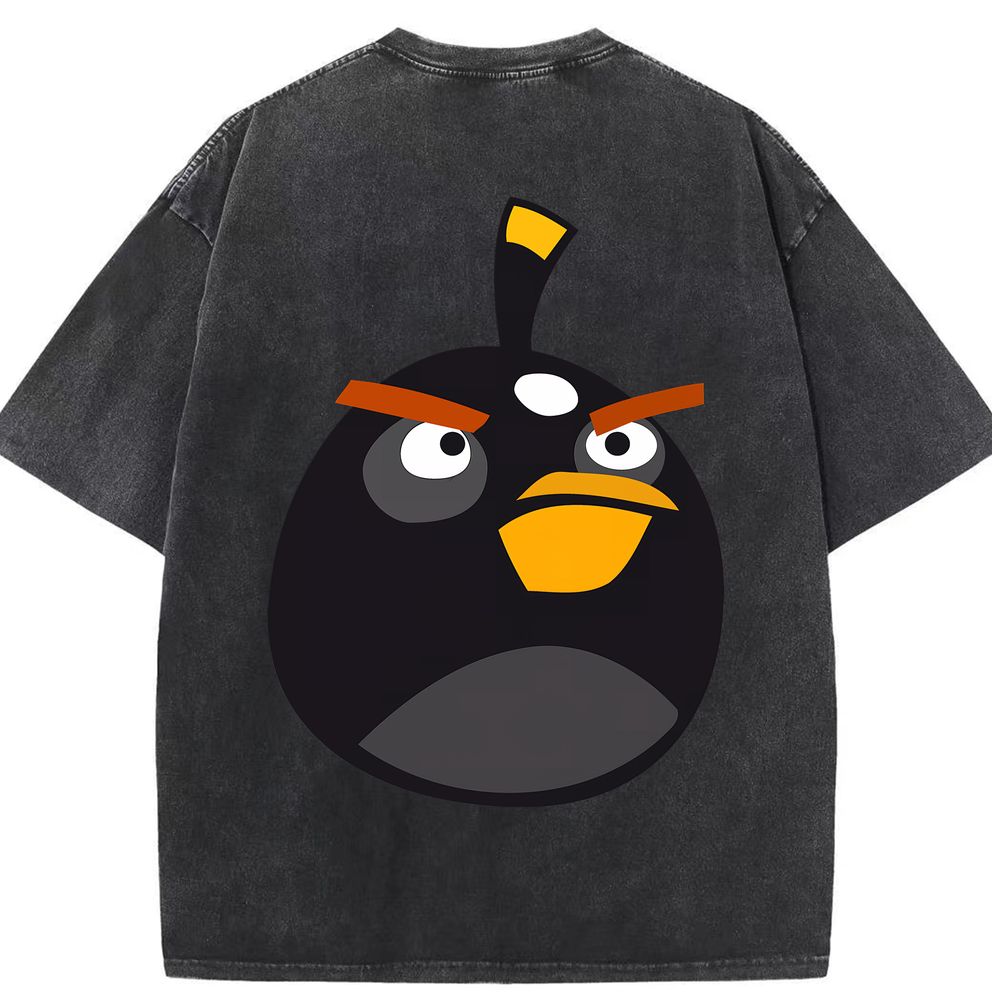 （画像用） Angry Birds アングリーバード 綿100% ヴィンテージ風 半袖Tシャツ（背面プリント）