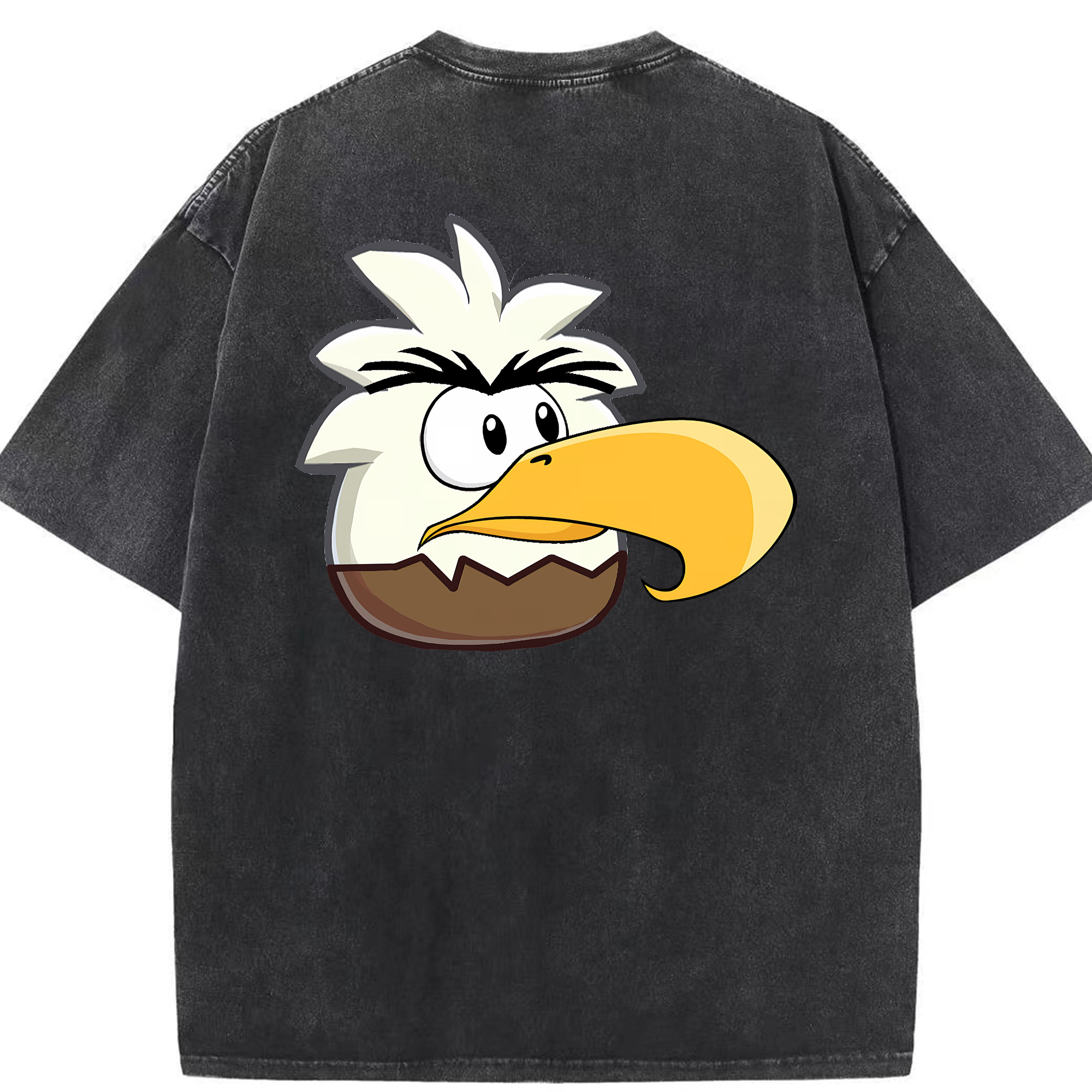 （画像用） Angry Birds アングリーバード 綿100% ヴィンテージ風 半袖Tシャツ（背面プリント）