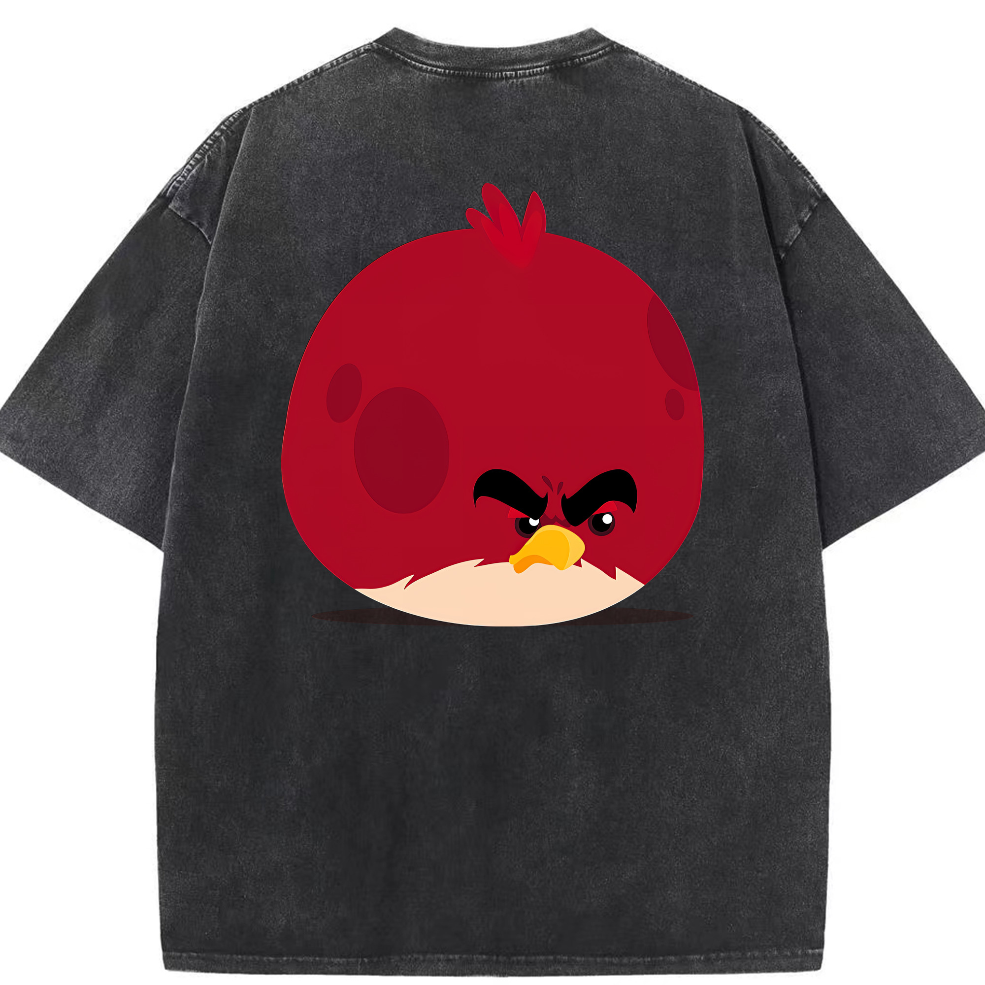 （画像用） Angry Birds アングリーバード 綿100% ヴィンテージ風 半袖Tシャツ（背面プリント）