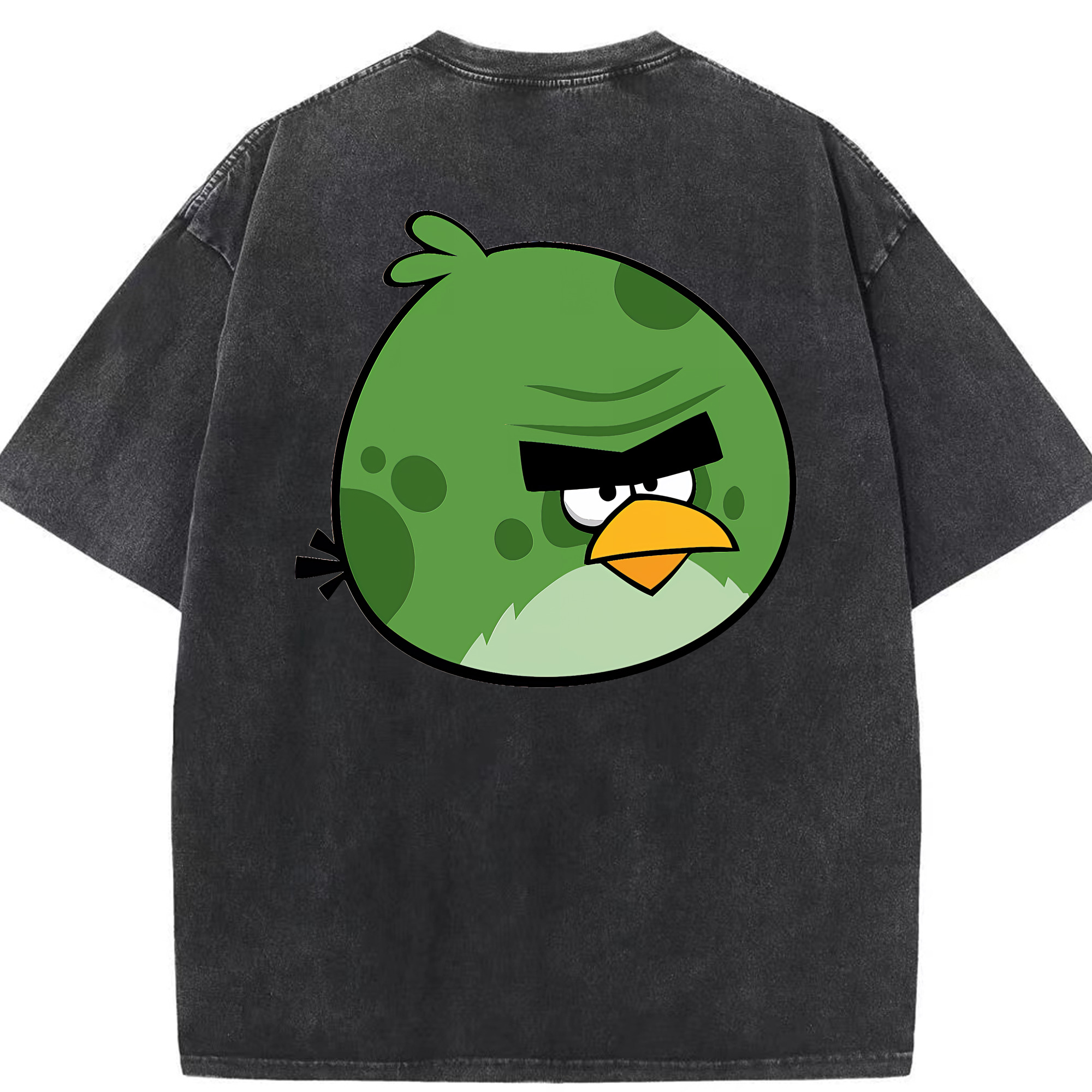 （画像用） Angry Birds アングリーバード 綿100% ヴィンテージ風 半袖Tシャツ（背面プリント）