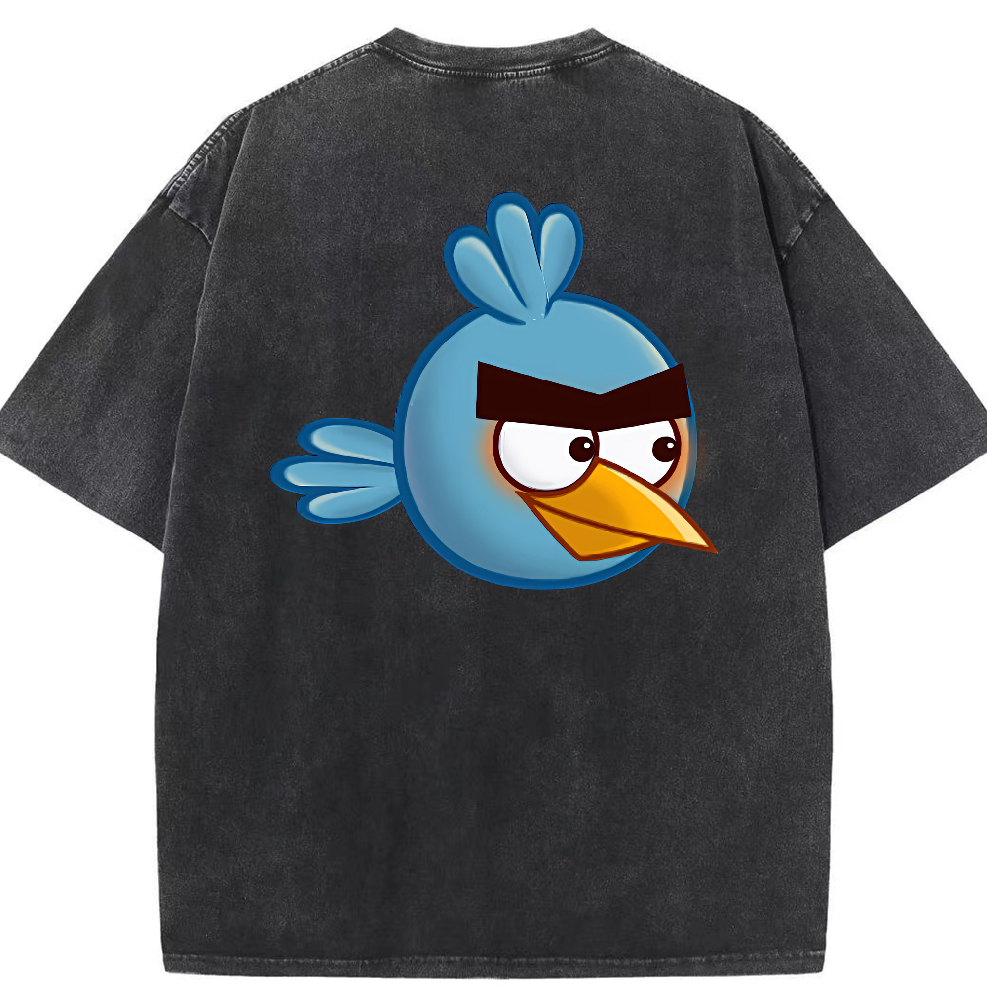（画像用） Angry Birds アングリーバード 綿100% ヴィンテージ風 半袖Tシャツ（背面プリント）